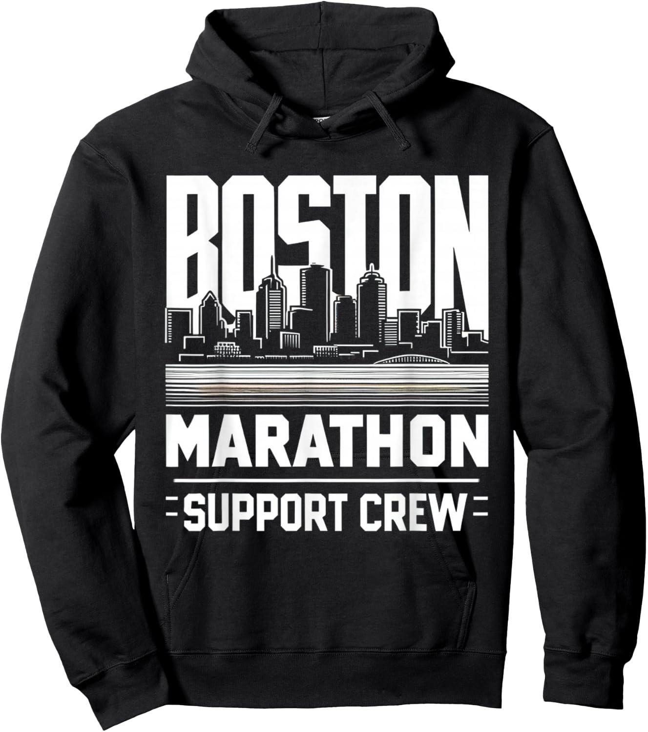 Marathon Boston Cityscape Support Crew Hoodie - Hoodie | Black