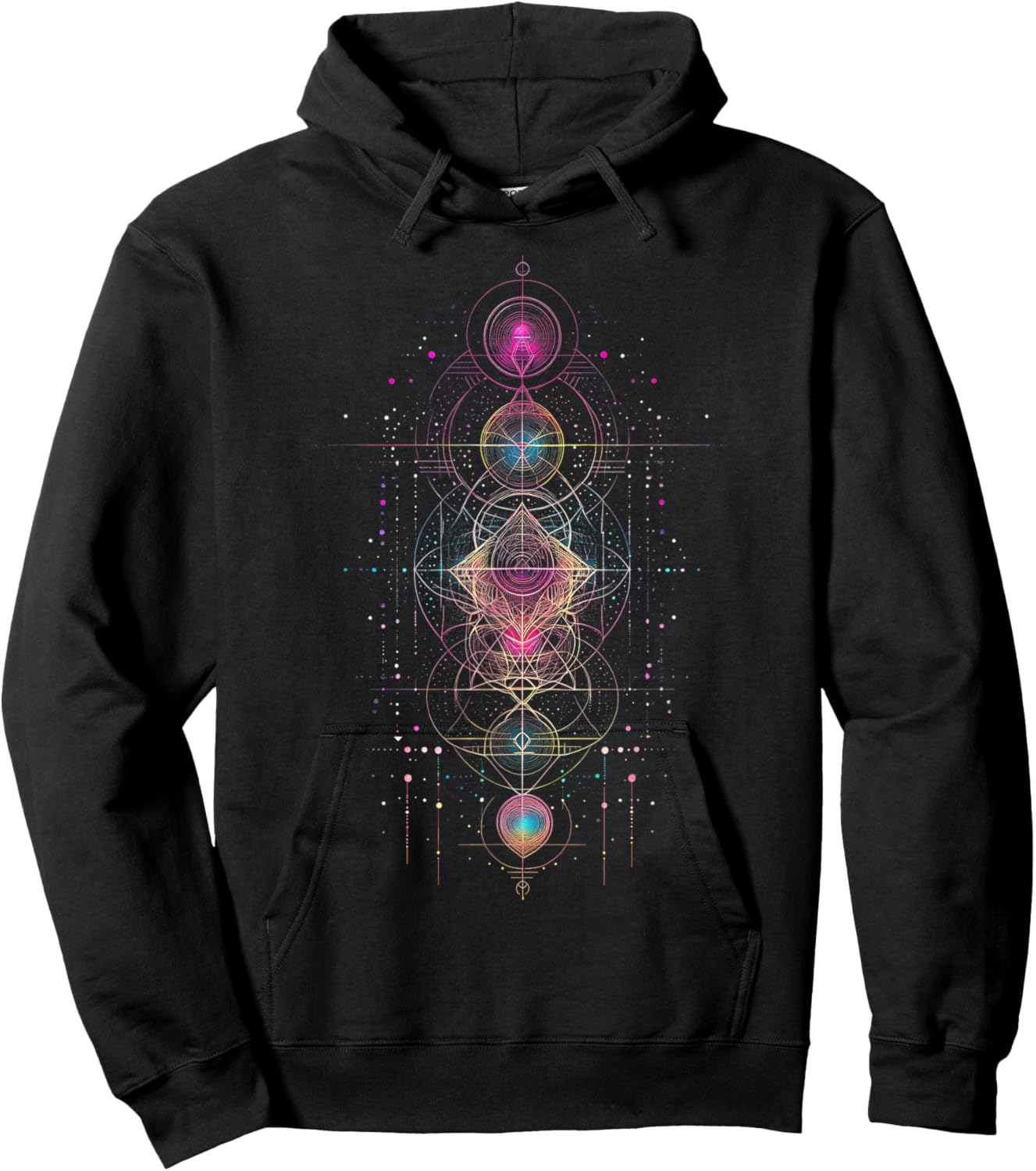 Sacred Geometry Metatron Cube Spiritual Yoga Hoodie - Hoodie | Black