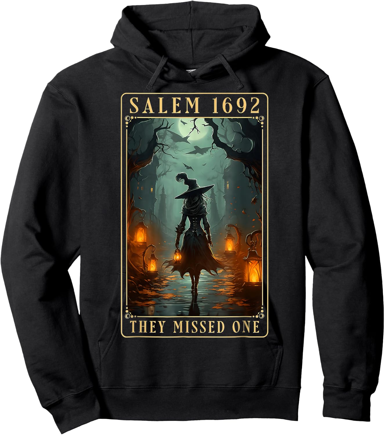 Salem 1692 They Missed One Halloween Witch Hoodie - Hoodie | Black