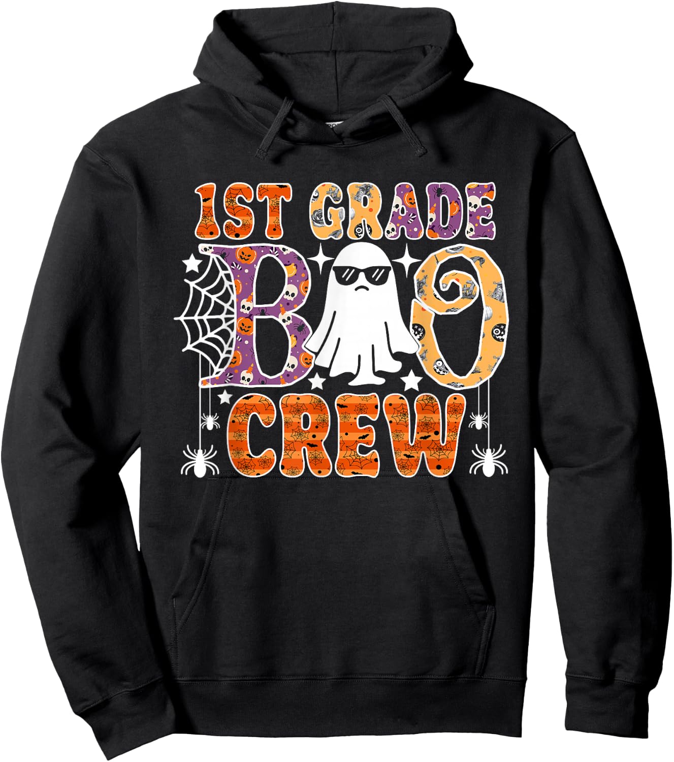 1st Grade Boo Crew Funny Halloween Teachers Students Hoodie - Hoodie | Black