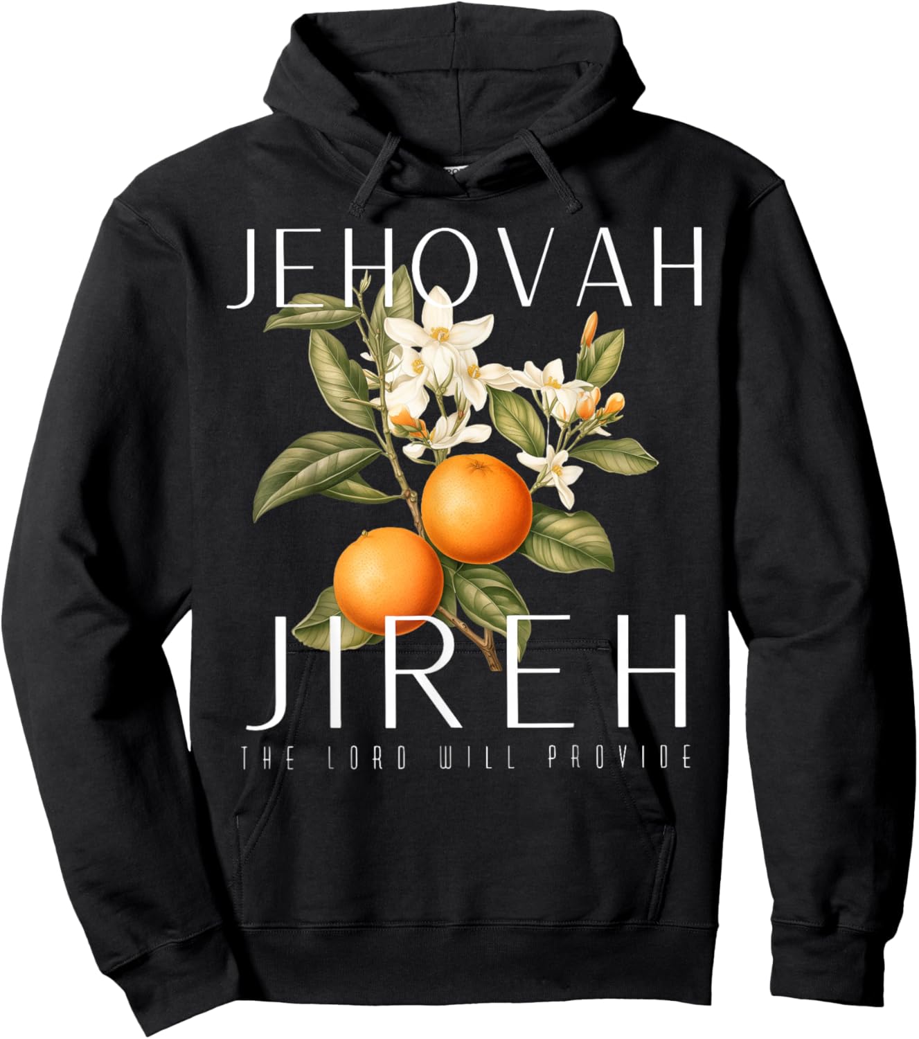 Jehovah Jireh Graphic Christian Jesus Retro Fruit Lemon Hoodie - Hoodie | Black