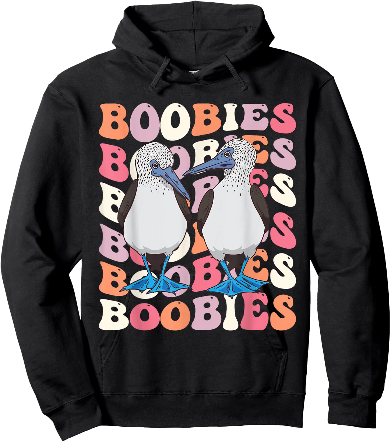 Boobies Cute Bird Hoodie - Hoodie | Black