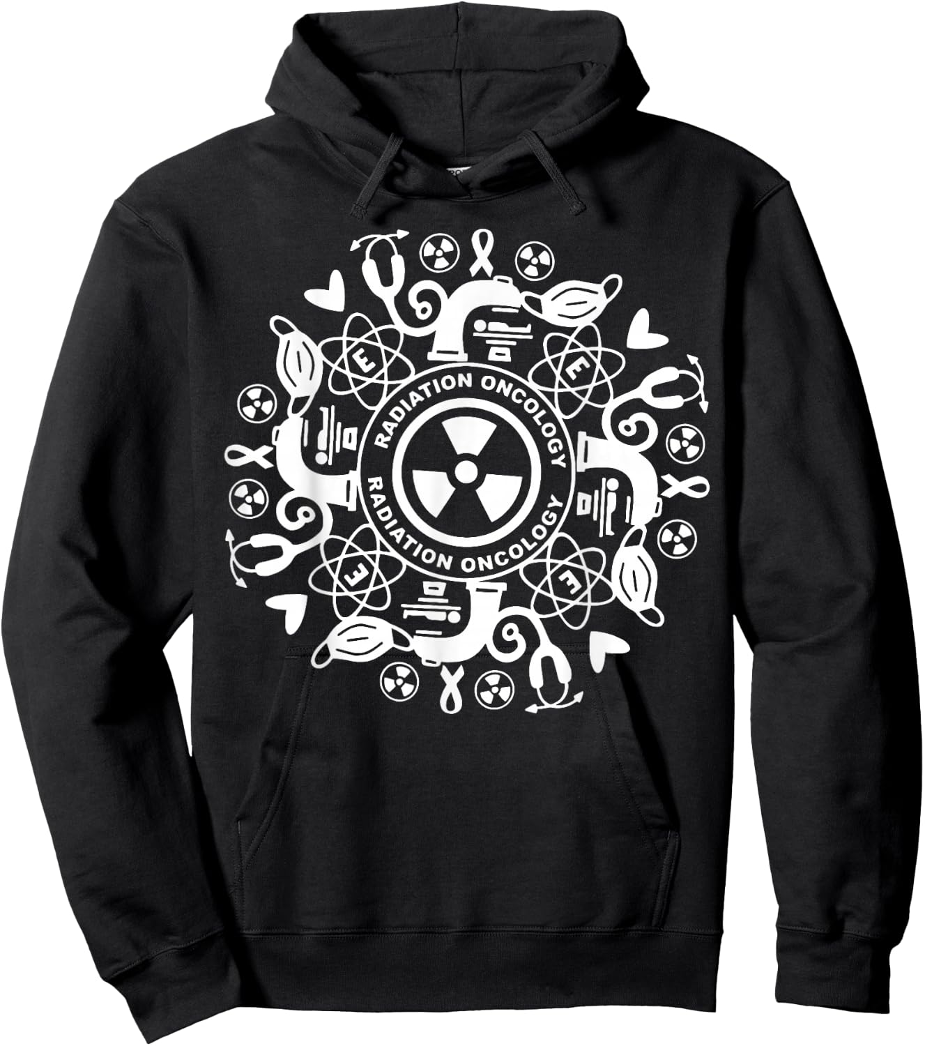 Retro Radiation Oncology Radiation Therapist Oncology Tech Hoodie - Hoodie | Black