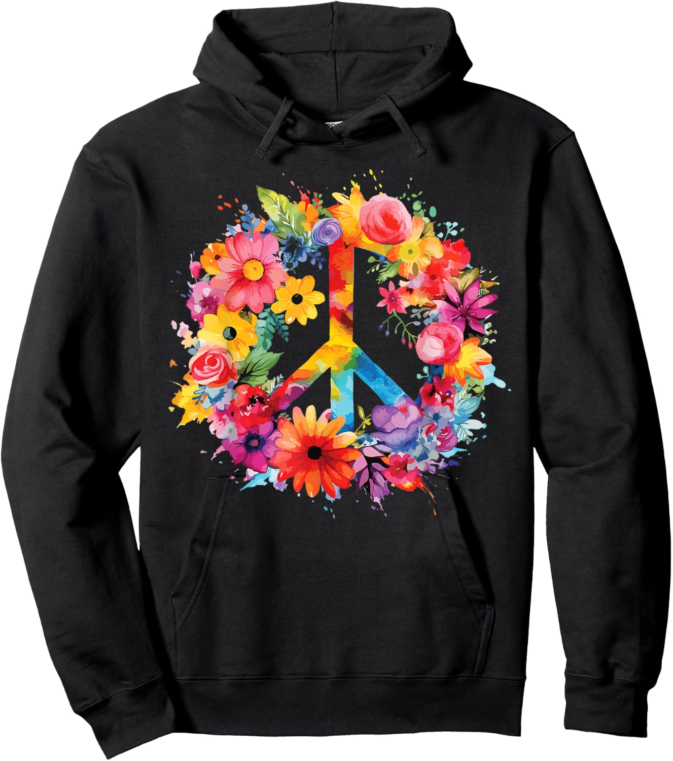Peace Sign TieDye International Day Of Peace World Peace Day Hoodie - Hoodie | Black