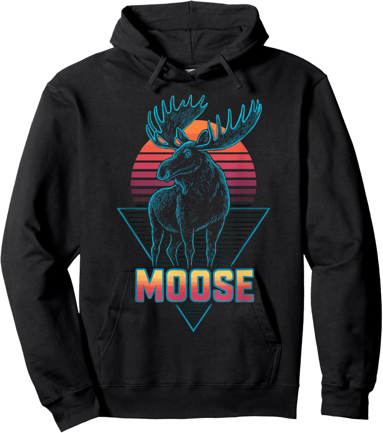 Moose Retro Hoodie - Hoodie | Black