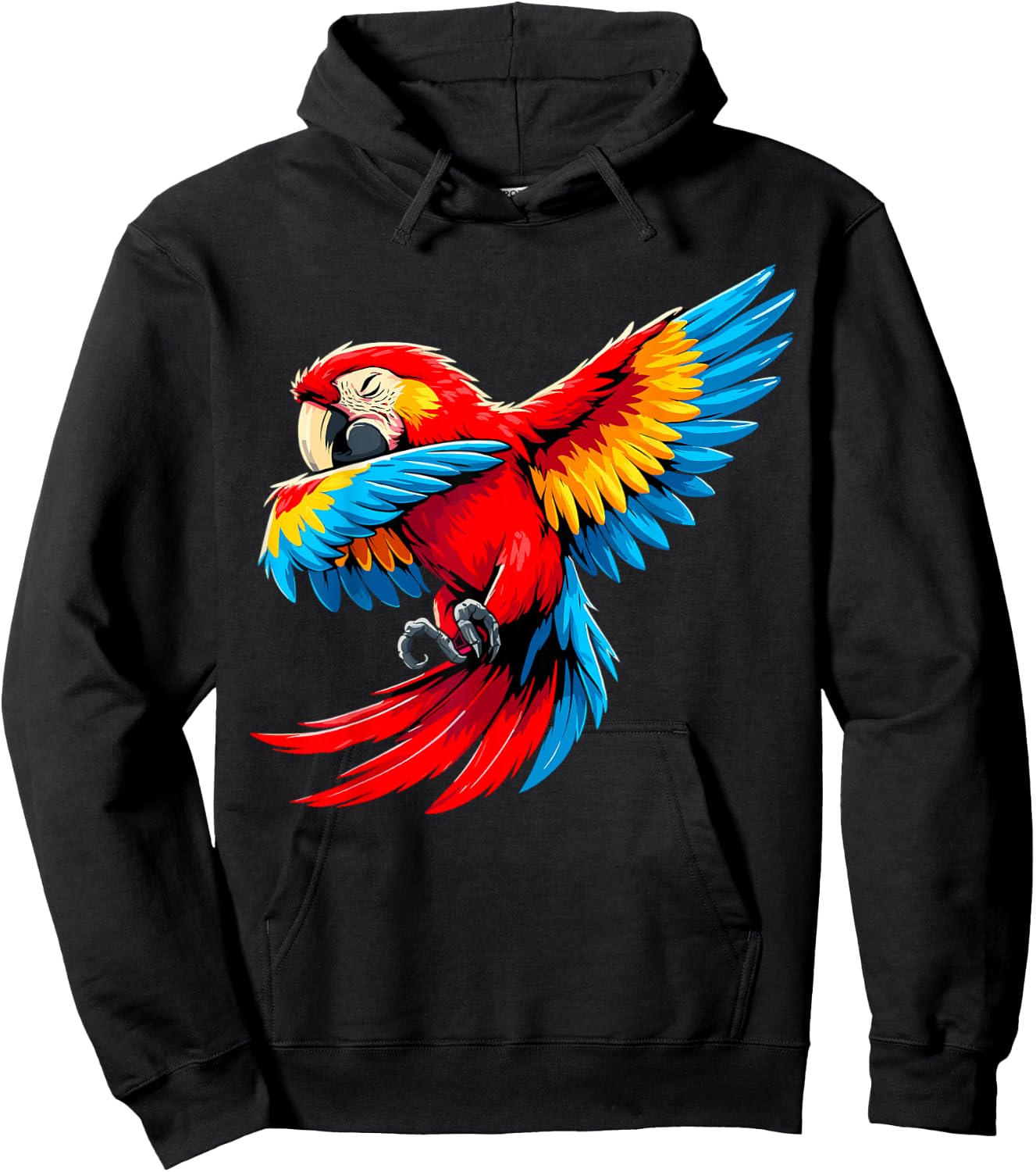 Parrot Dabbing Tropical Bird Parrot Lover Hoodie - Hoodie | Black