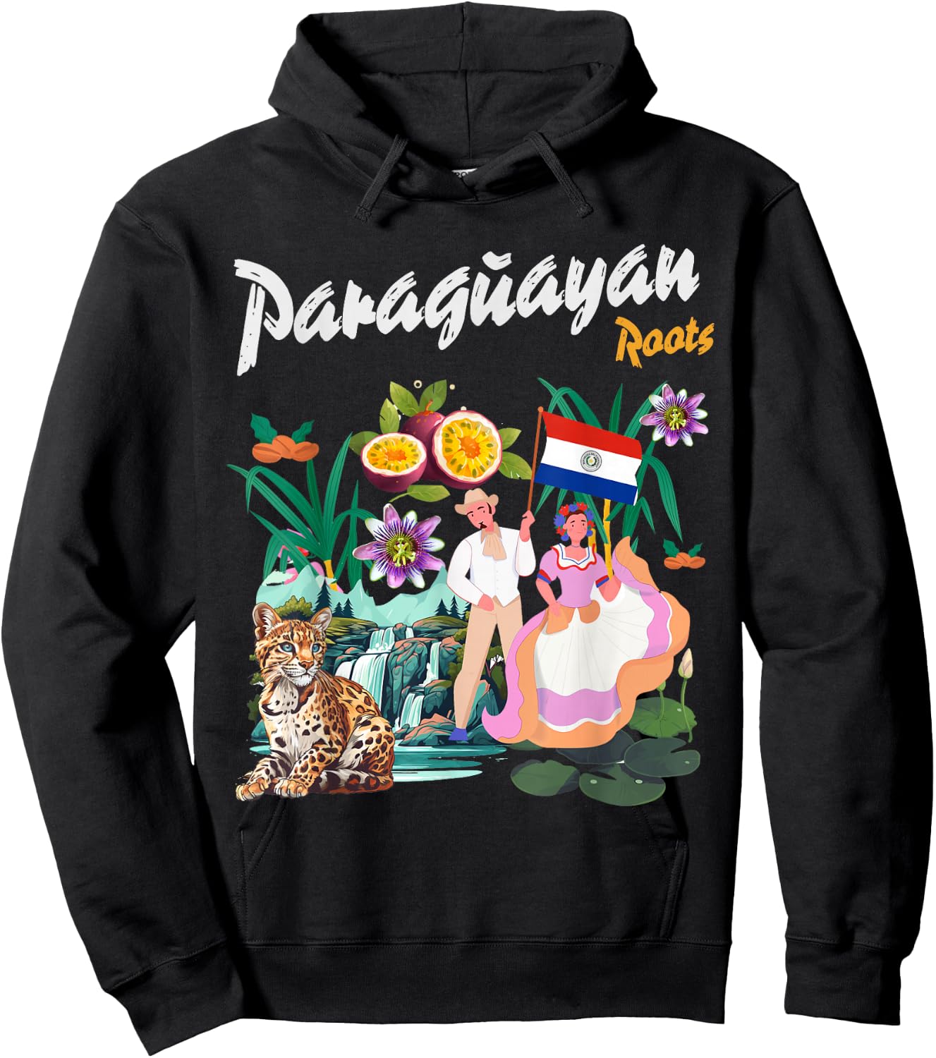 Paraguayan Flag Outfit Idea For Kids & Paraguayan Roots Hoodie - Hoodie | Black