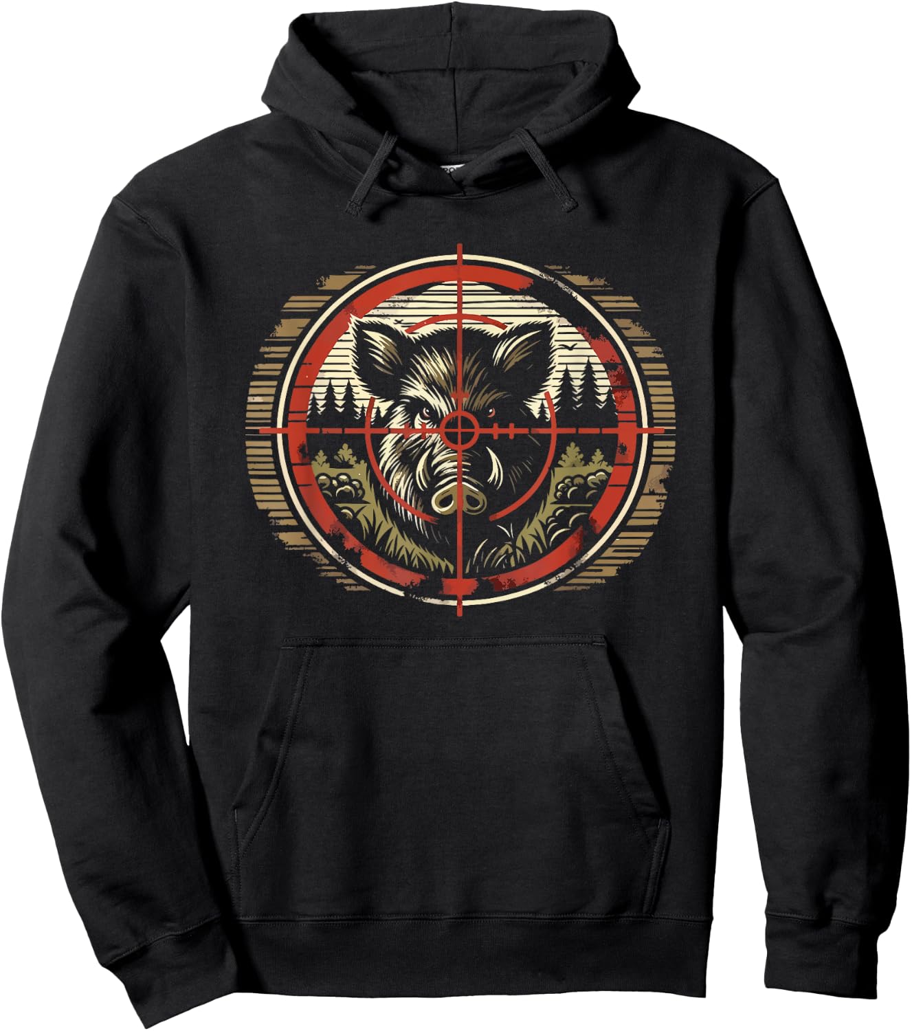 Hunting Wildlife Fishing Outdoors Deer Animal Forest Hunt Hoodie - Hoodie | Black
