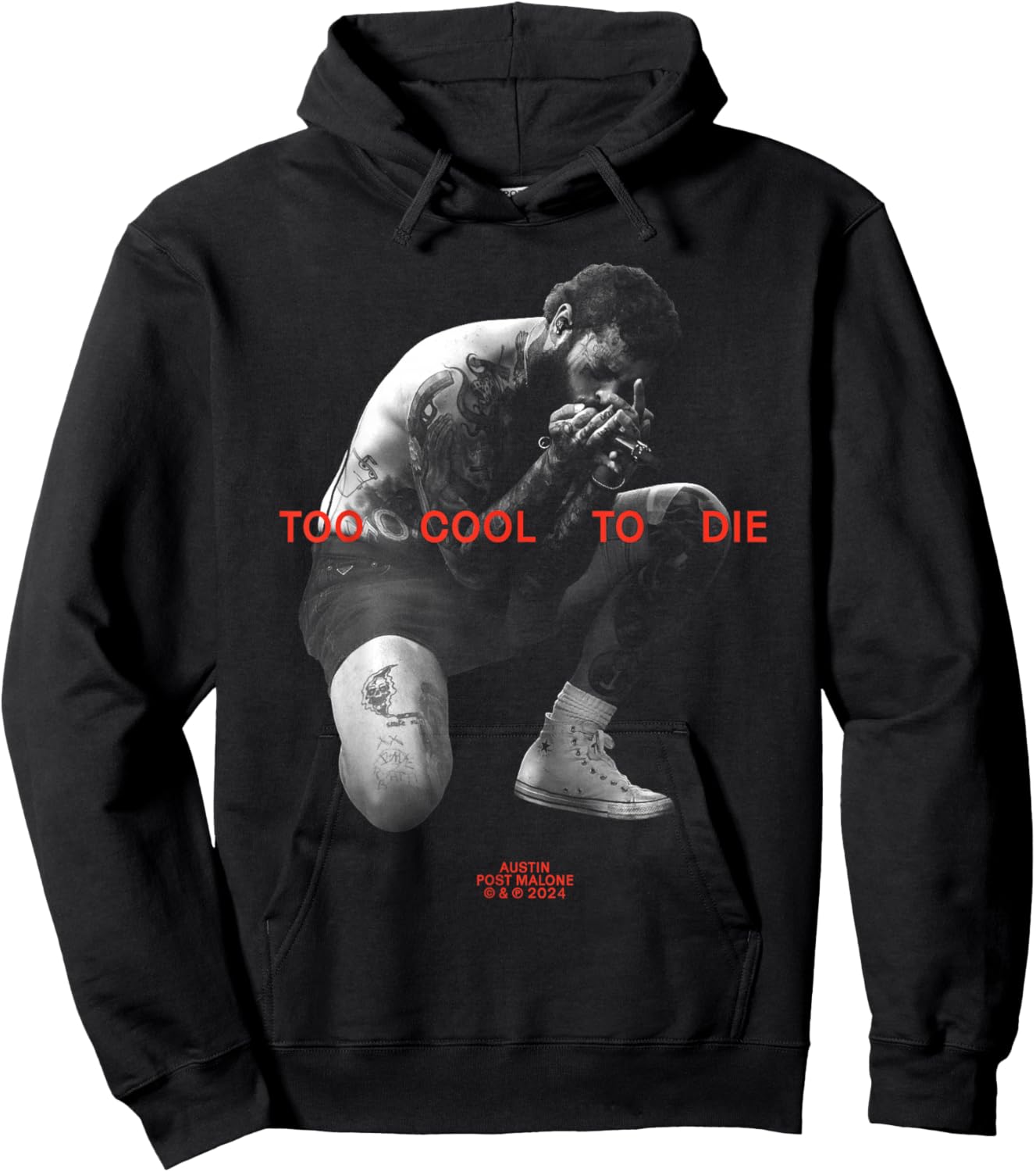 Official Post Malone Too Cool To Die Hoodie - Hoodie | Black