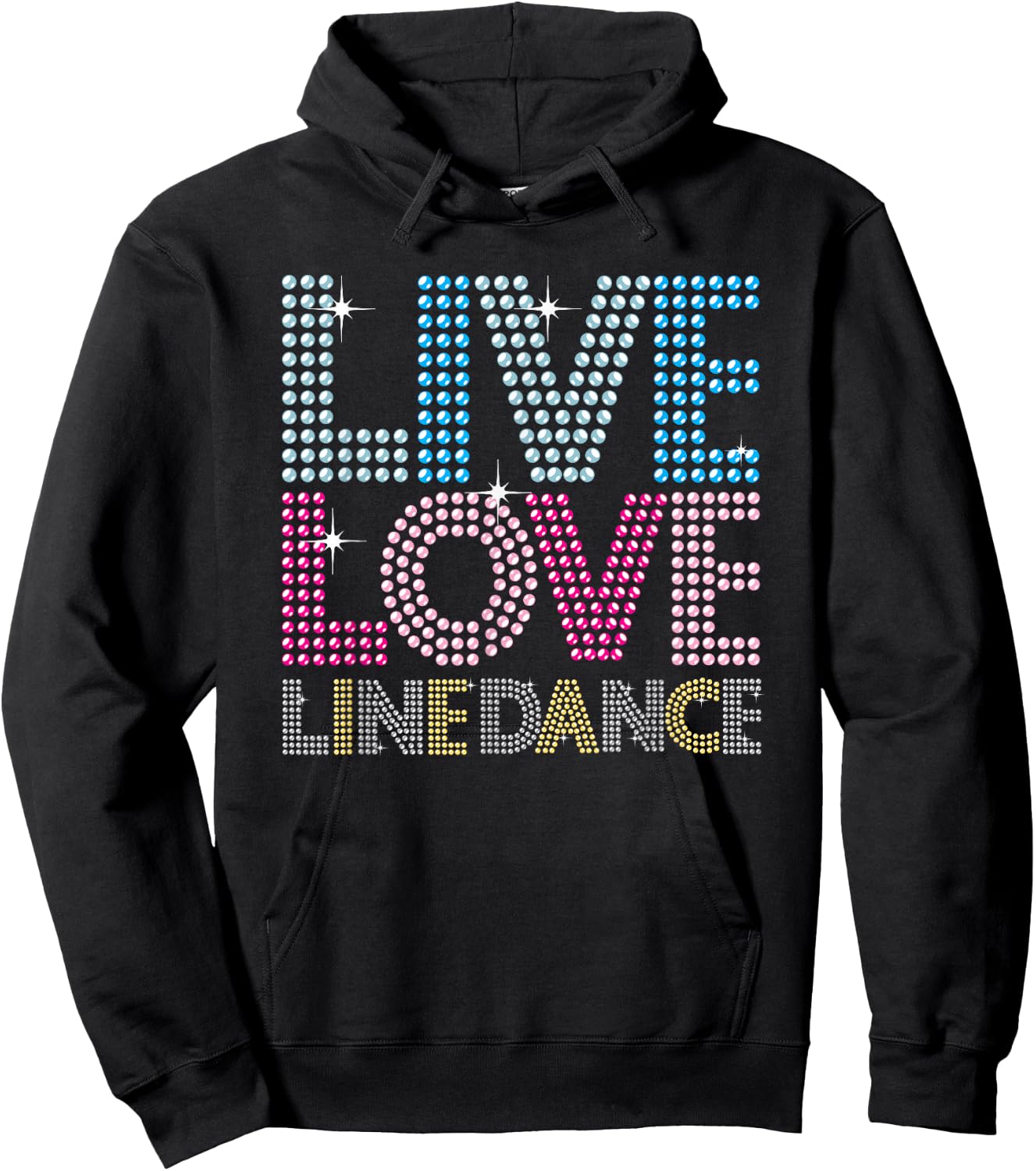 Line Dancing Funny Live Love Line Dance Dancer Gift Hoodie - Hoodie | Black