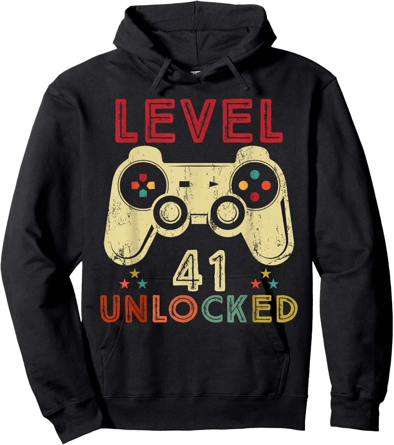 Level 41 Unlocked Birthday 41 Years Old Cool 41st Bday Gifts Hoodie - Hoodie | Black