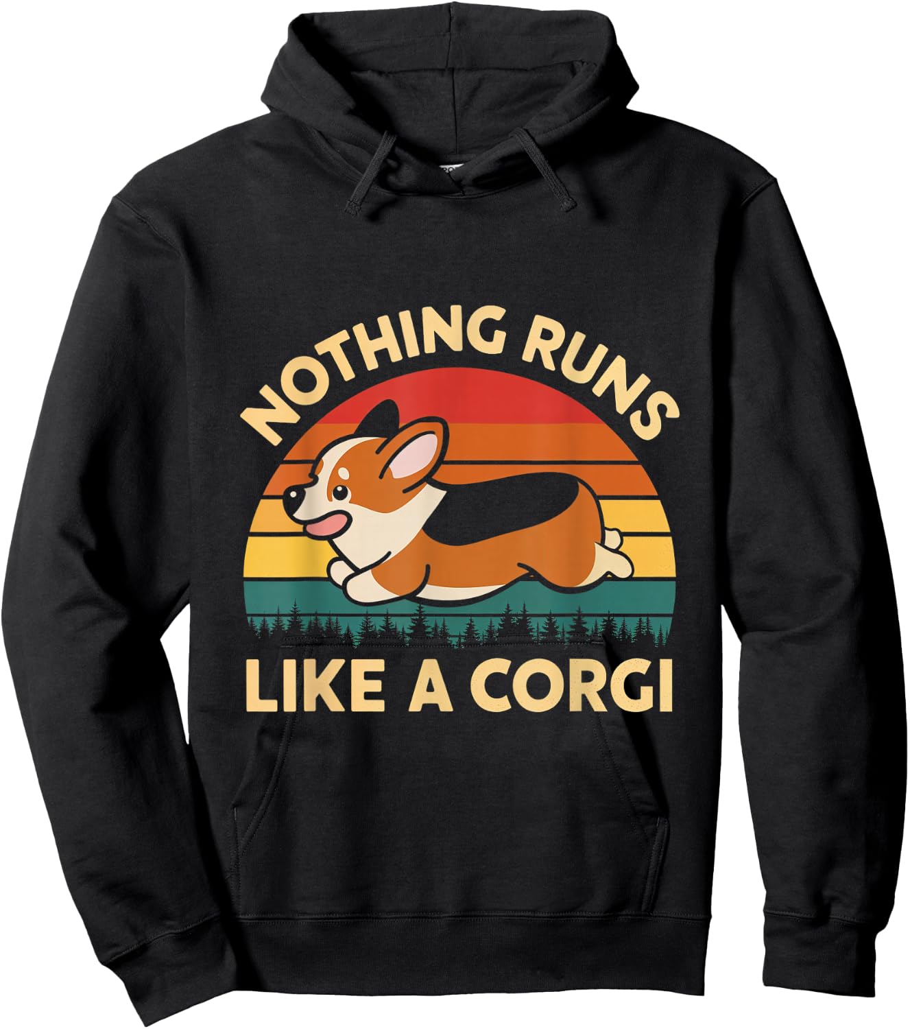 Nothing Runs Like Corgi Dog Lover Corgi Owners Corgis Men Women Hoodie - Hoodie | Black