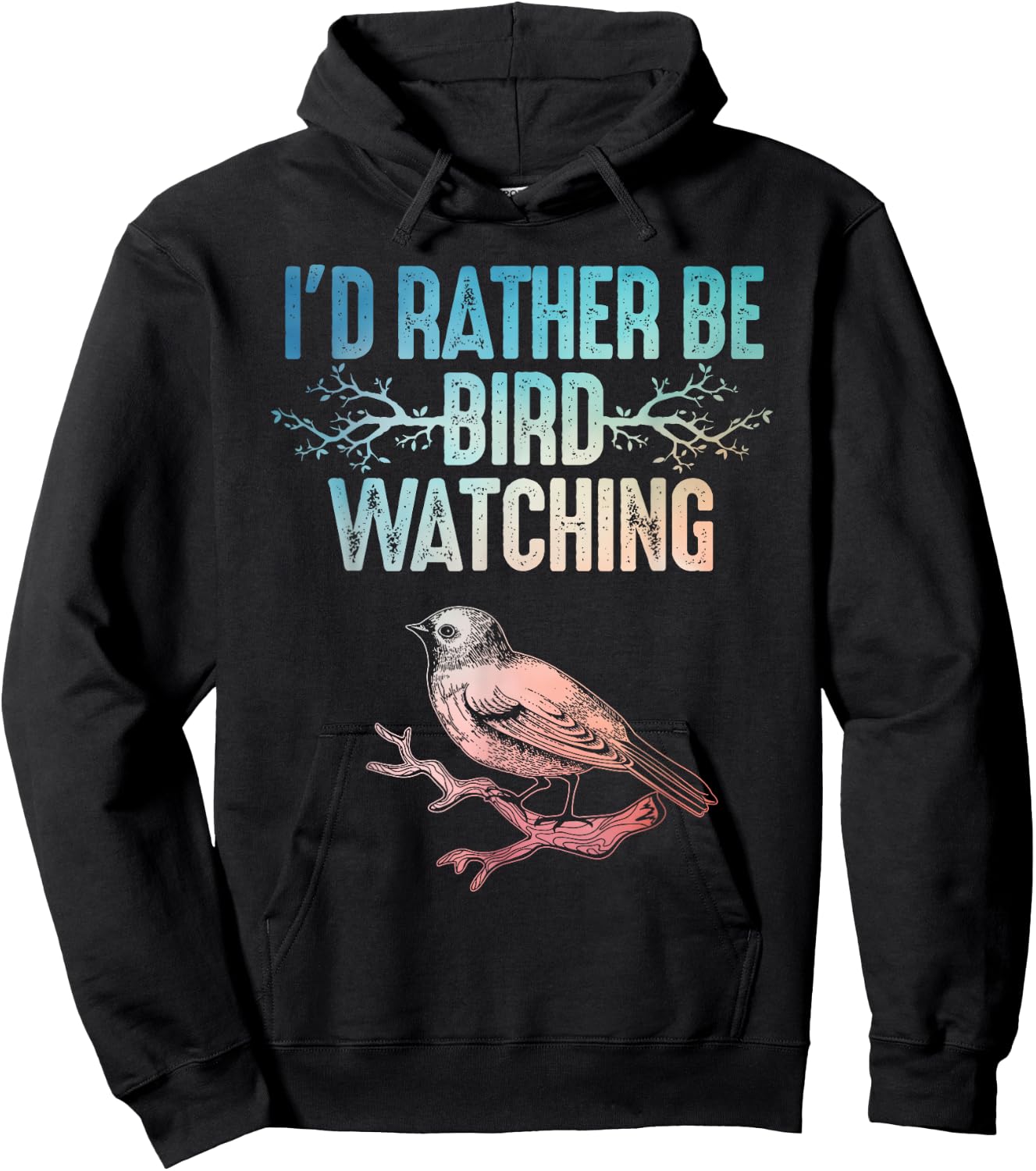 Best Birdwatching Art Women Birding Nerd Bird Lovers Hoodie - Hoodie | Black