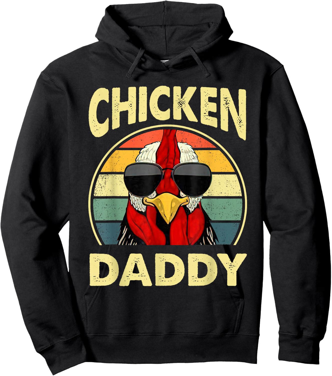 Chicken Daddy Farmer Dad Chicken Lover Fathers Day Hoodie - Hoodie | Black