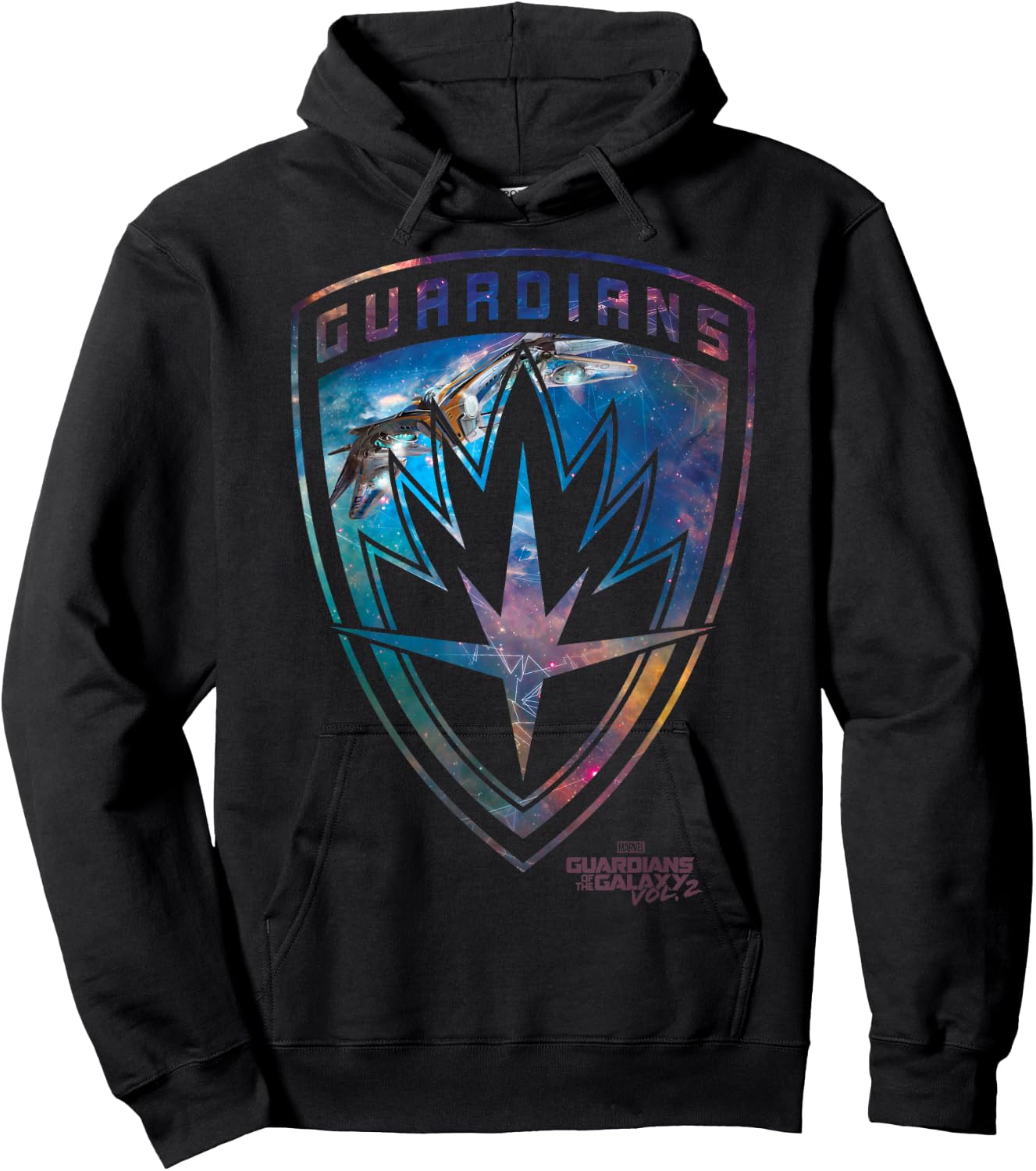 Marvel Guardians of The Galaxy Vol 2 Rainbow Ravager Badge Hoodie - Hoodie | Black