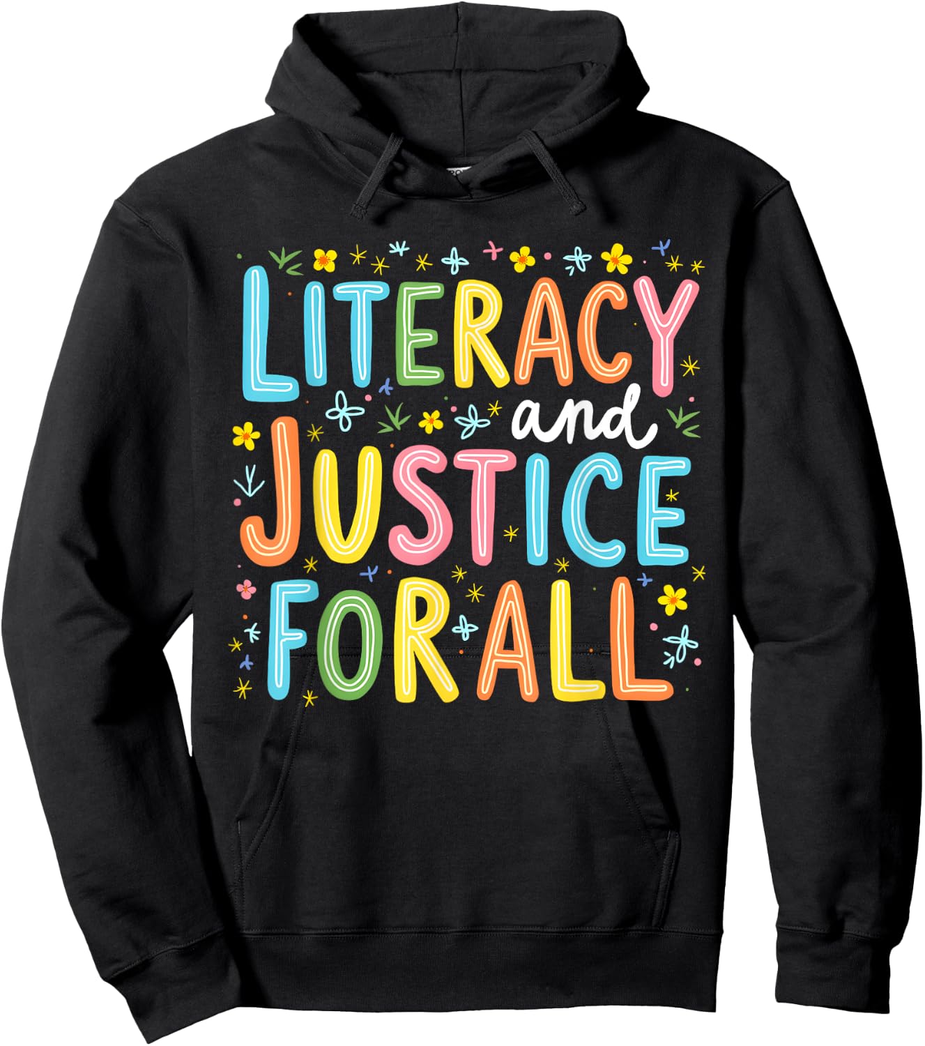 Literacy And Justice For All Protect Banned Books Library Hoodie - Hoodie | Black