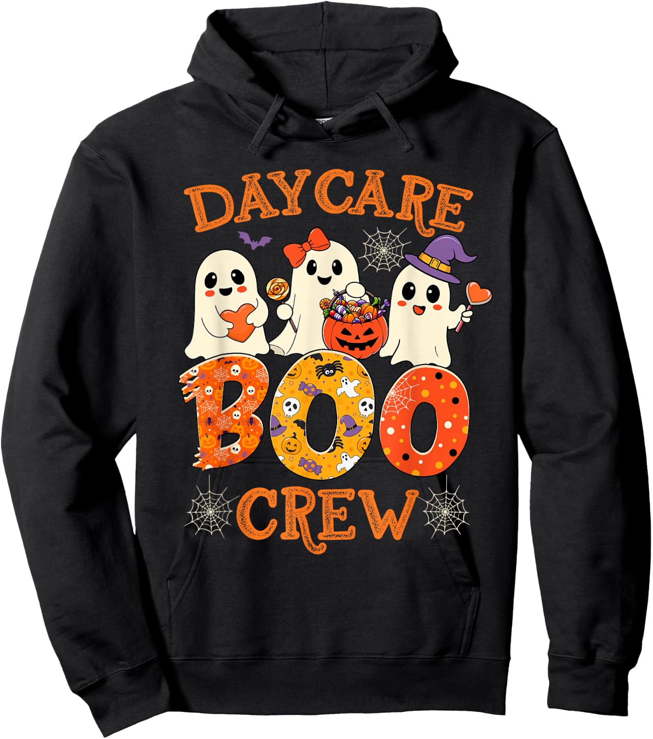Daycare Boo Crew Funny Halloween Spooky Costume for Teacher Hoodie - Hoodie | Black