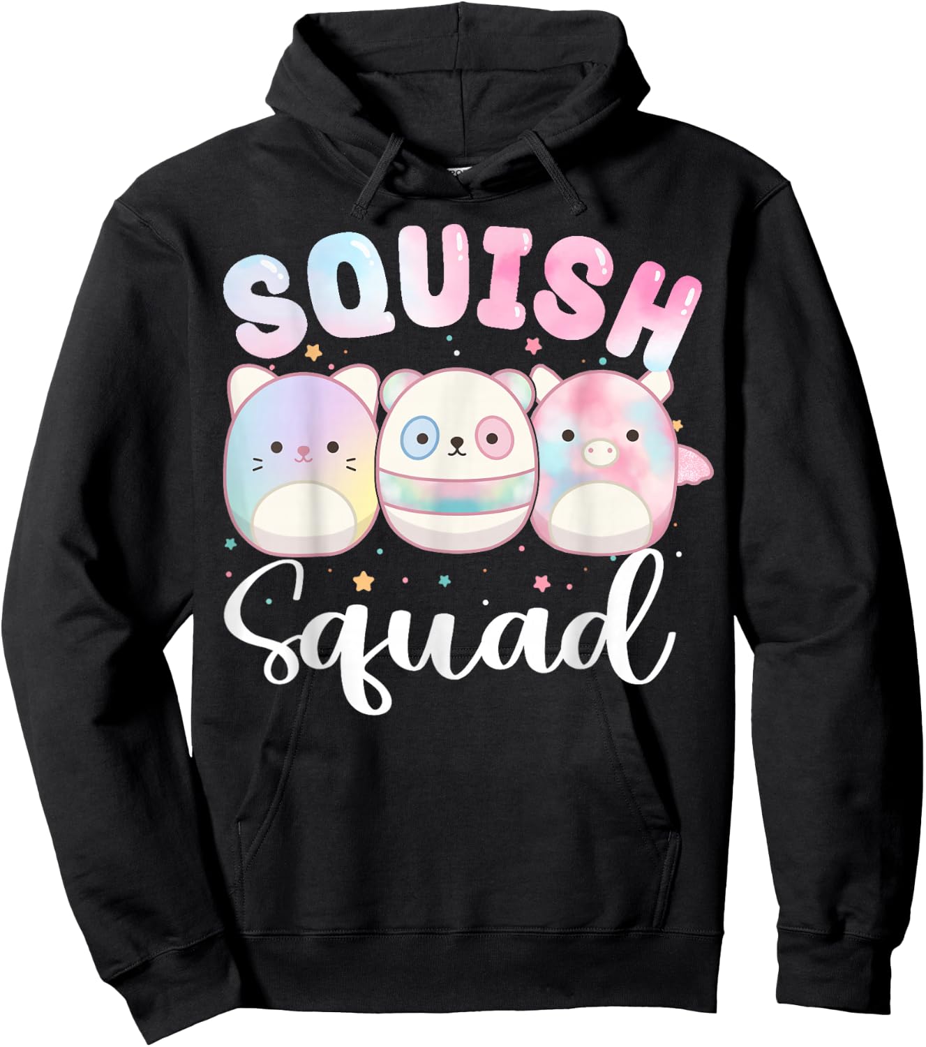 Squish Squad Birthday Shirt For Girls Kids Toddlers Hoodie - Hoodie | Black