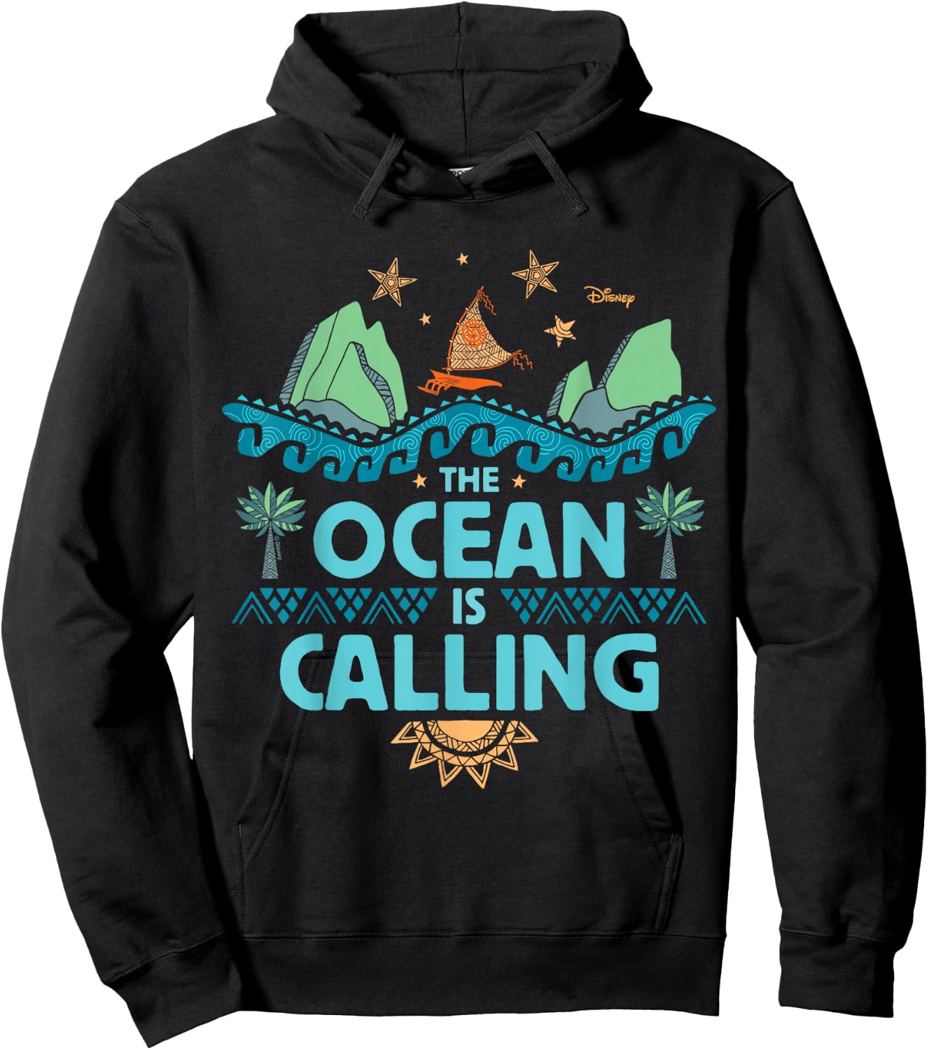 Disney Moana - The Ocean is Calling Hoodie - Hoodie | Black