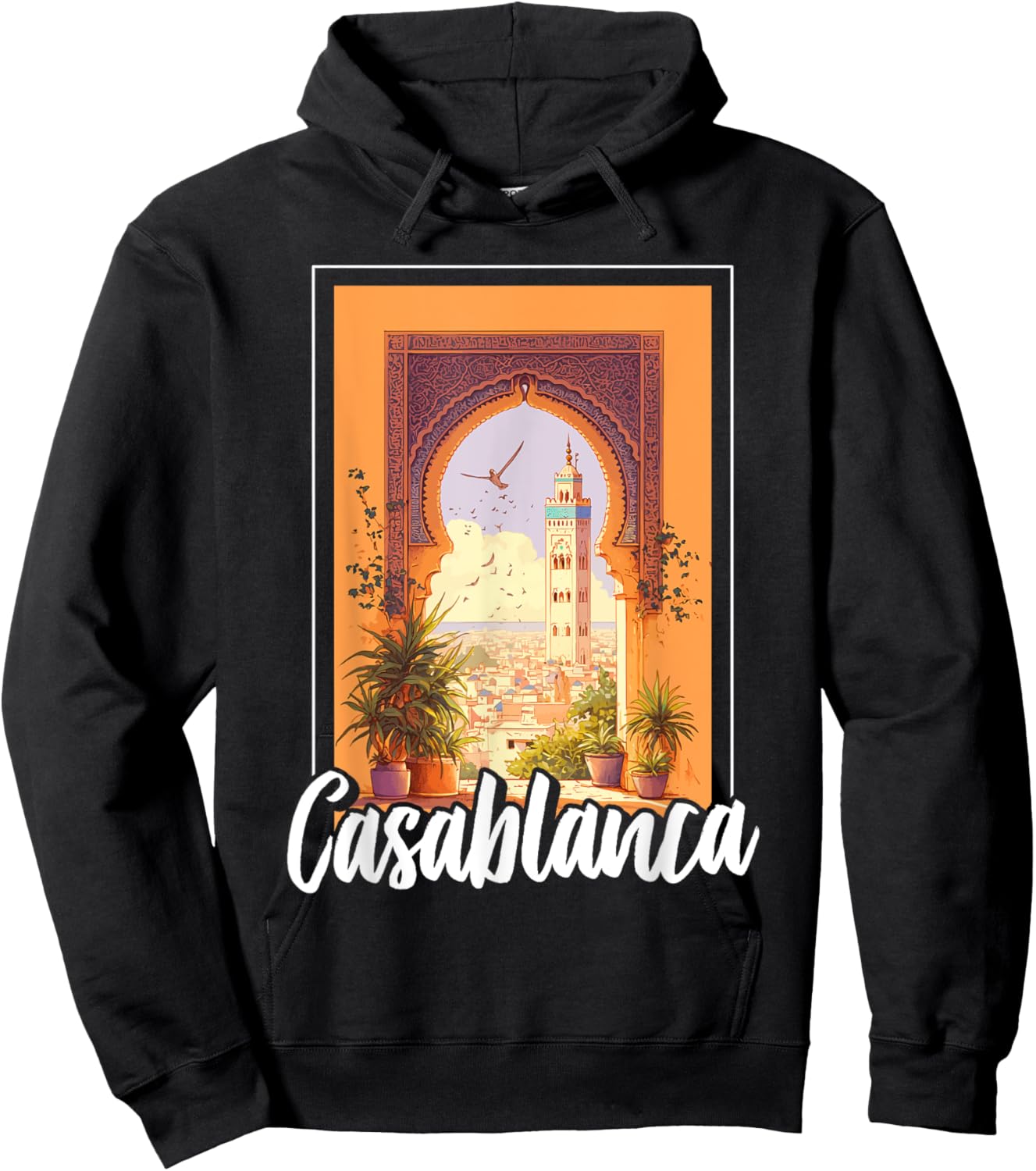 Casablanca Travel Vacation Souvenir Hoodie - Hoodie | Black