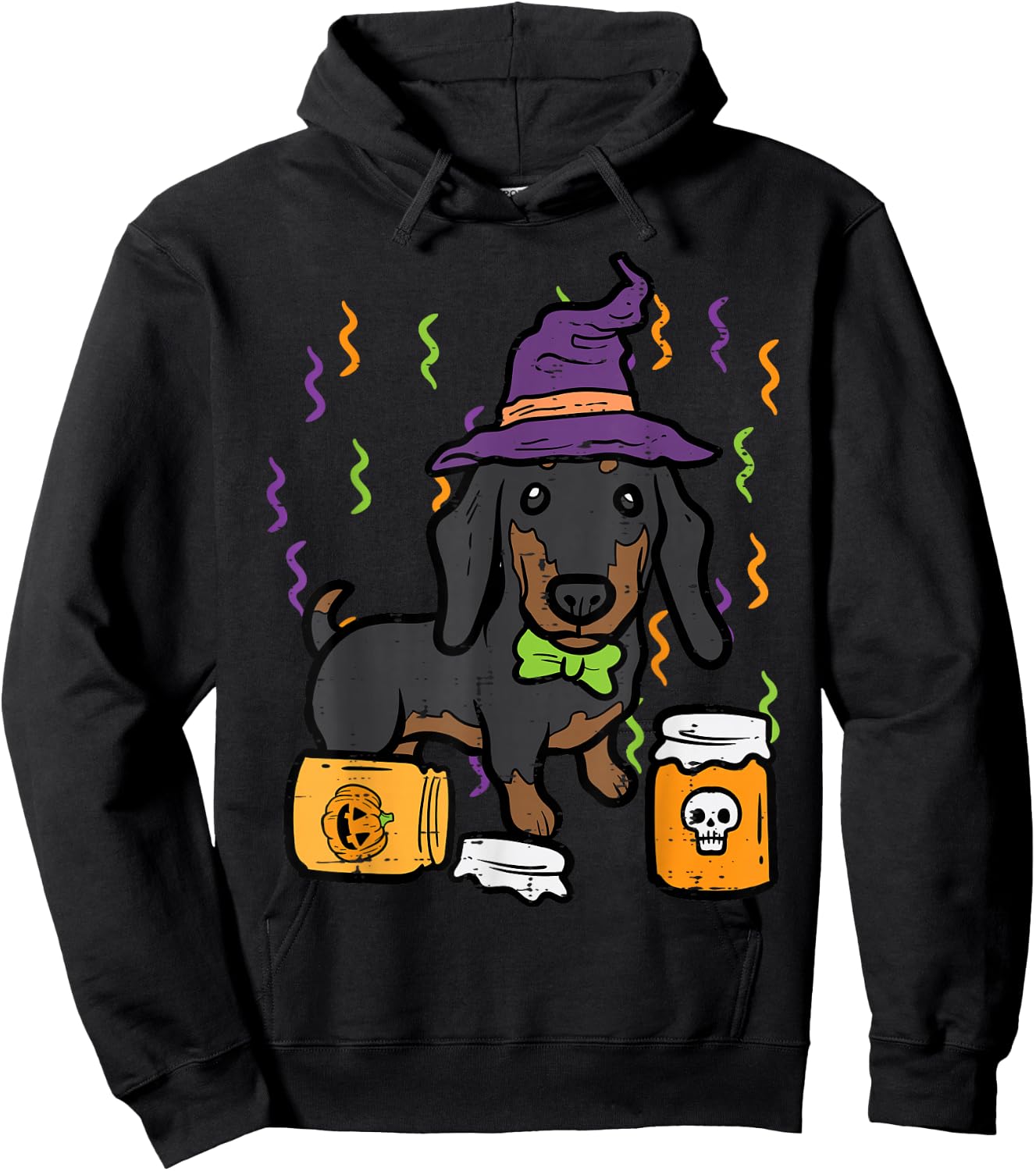 Halloween Dachshund Dog Wiener Doxie Costume Women Kids Men Hoodie - Hoodie | Black