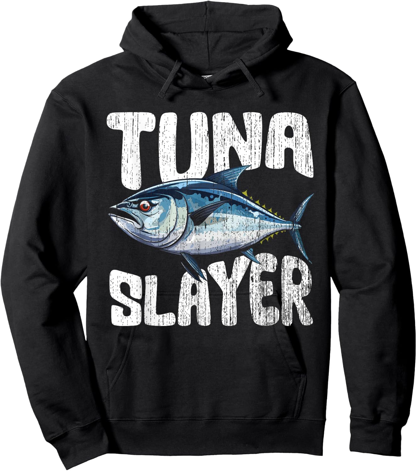 Awesome Tuna Slayer For Tuna Hunting Enthusiast Tuna Hunters , Small, Black Hoodie - Hoodie | Black