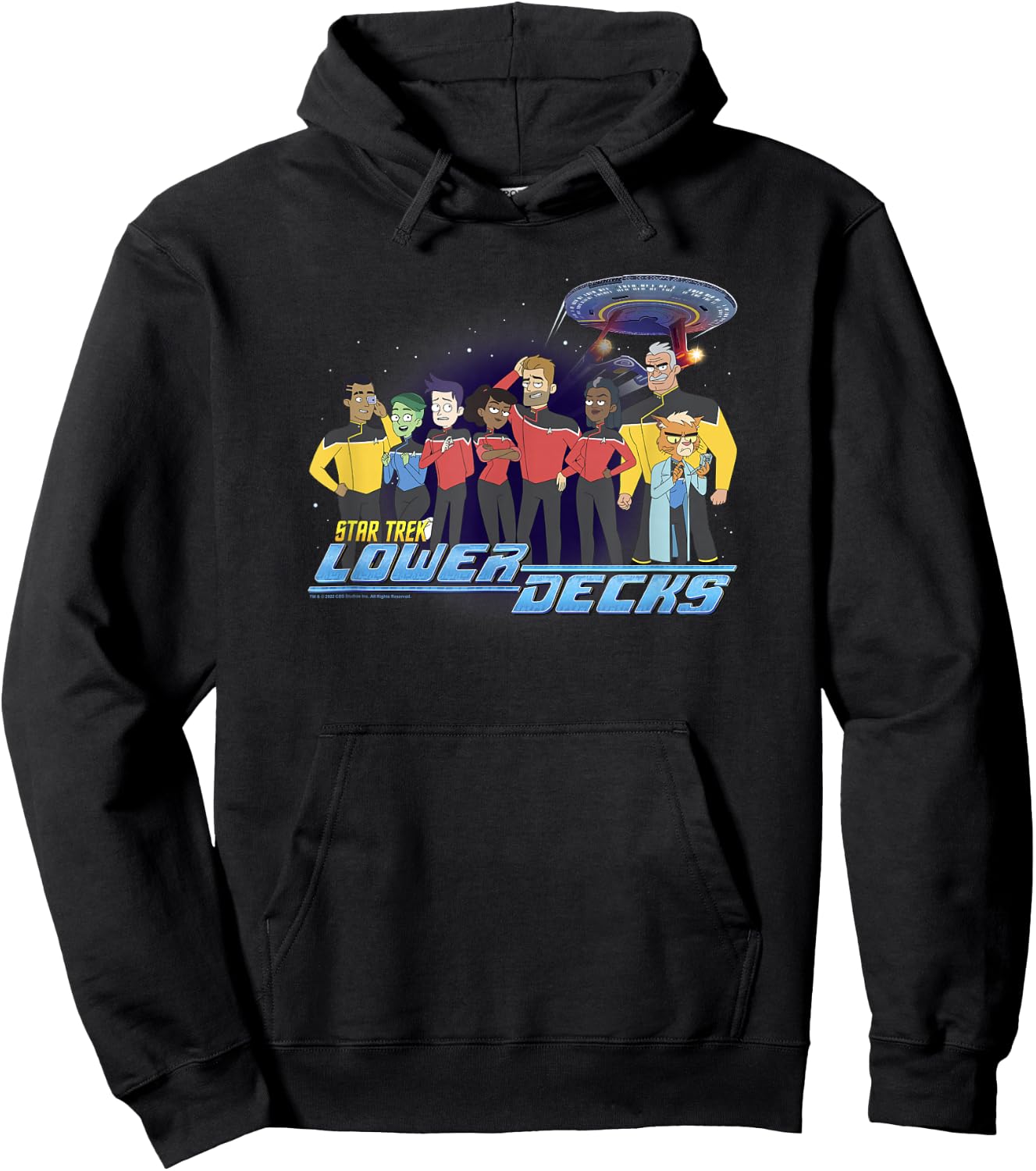 Star Trek: Lower Decks Crew Lineup Poster Hoodie - Hoodie | Black