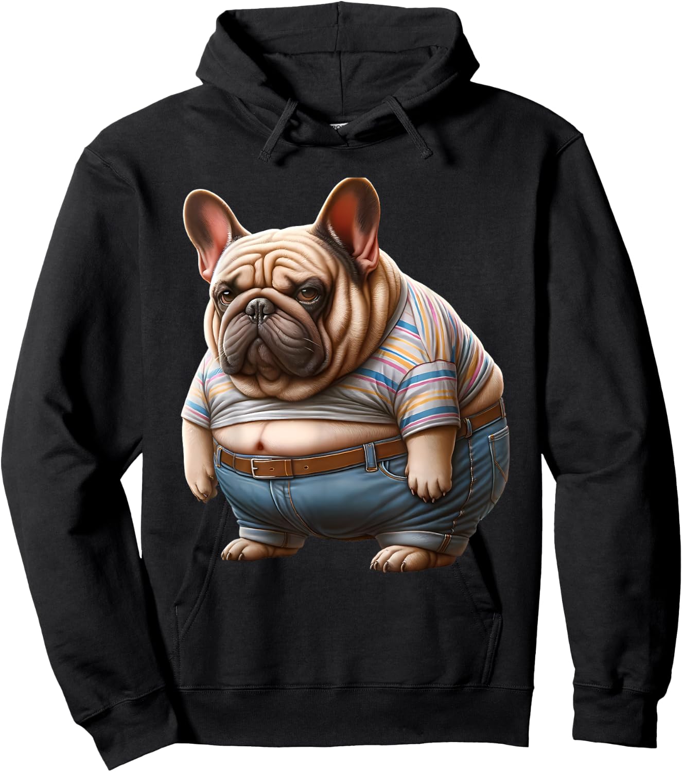 Hilarious Chunky French Bulldog for Fat Dog Lovers Hoodie - Hoodie | Black