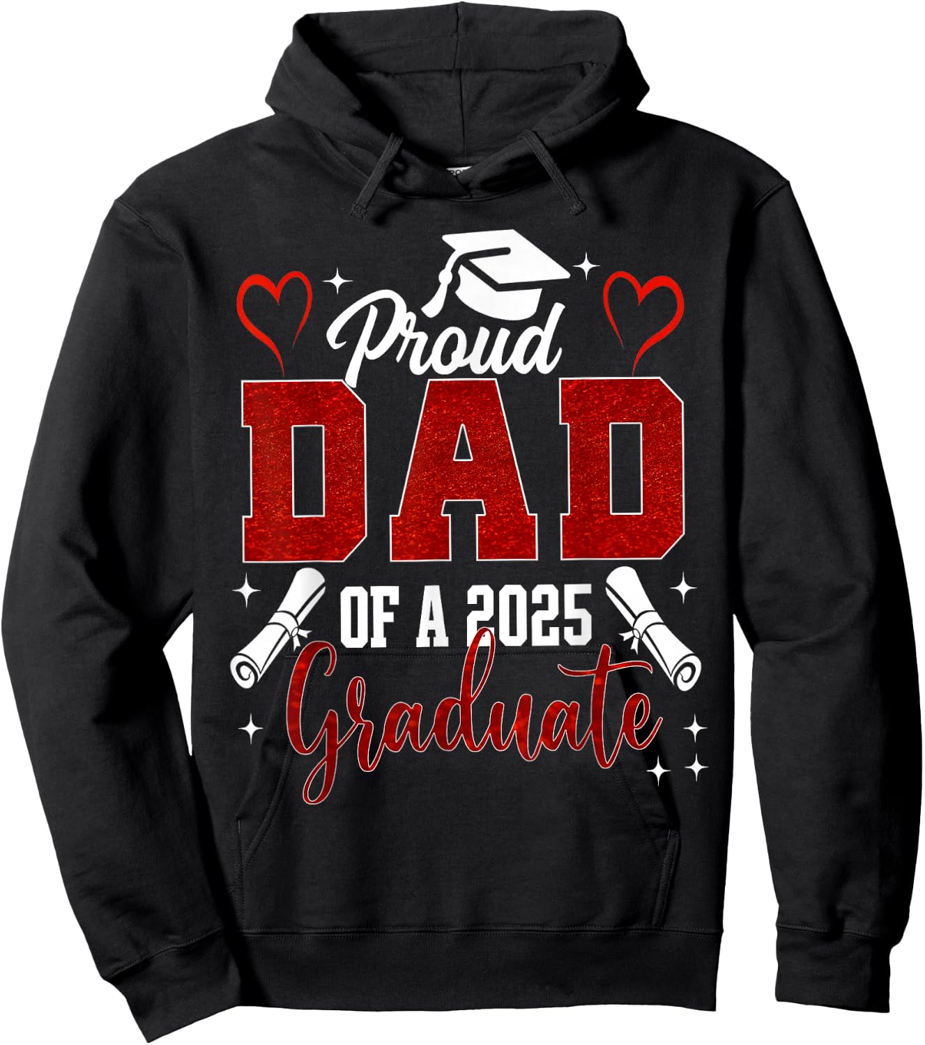 Senior Dad 2025 Graduation Proud Dad of a 2025 graduate Hoodie - Hoodie | Black