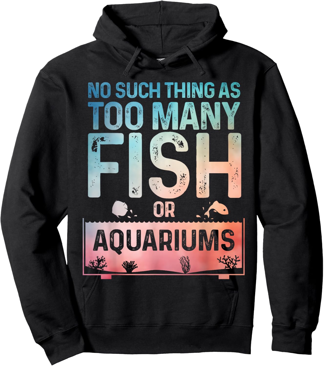 Aquarium Design Women Fish Lover Aquarium Fish Tank Hoodie - Hoodie | Black