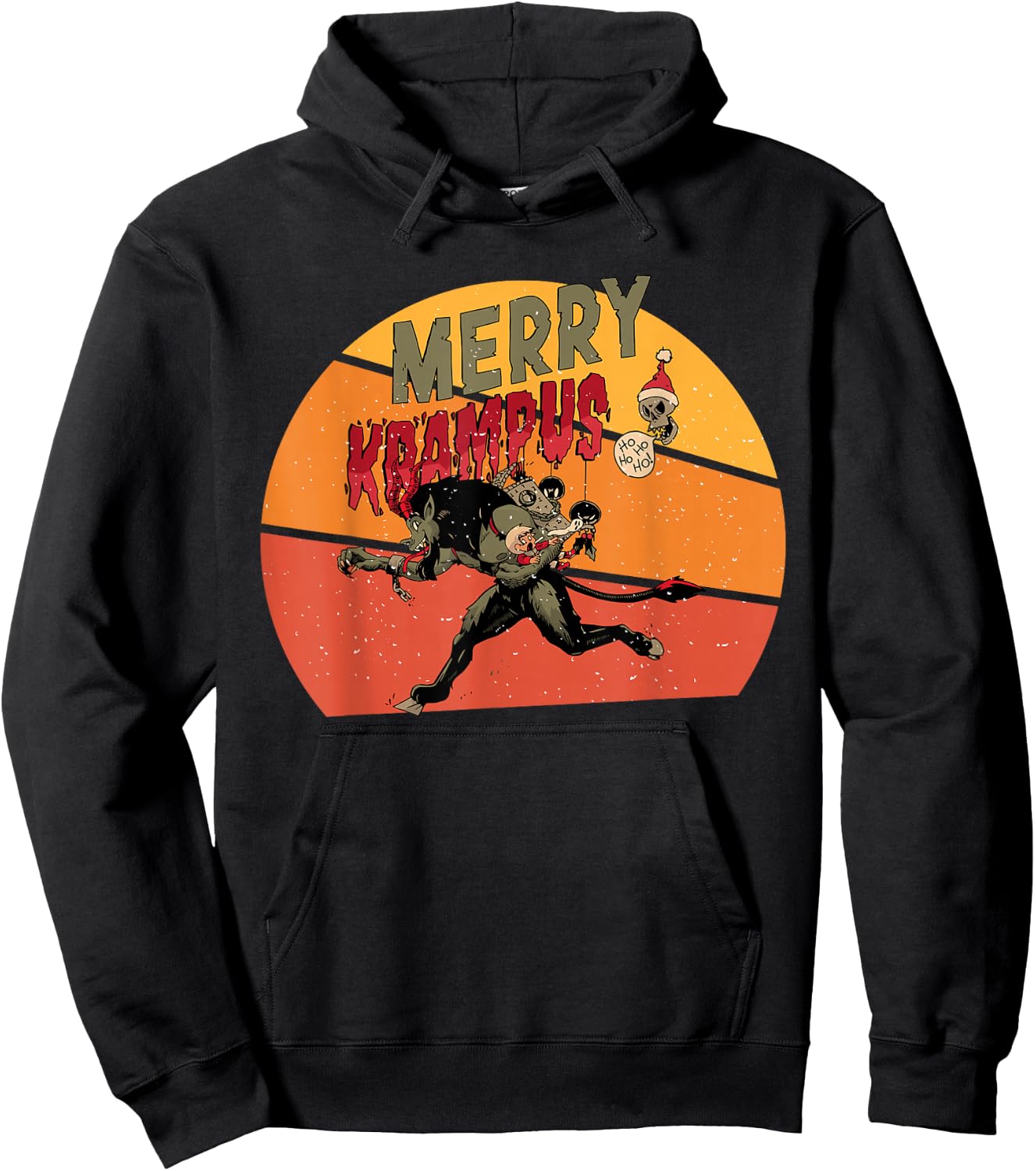 Merry Crampus Funny anti Christmas Hoodie - Hoodie | Black