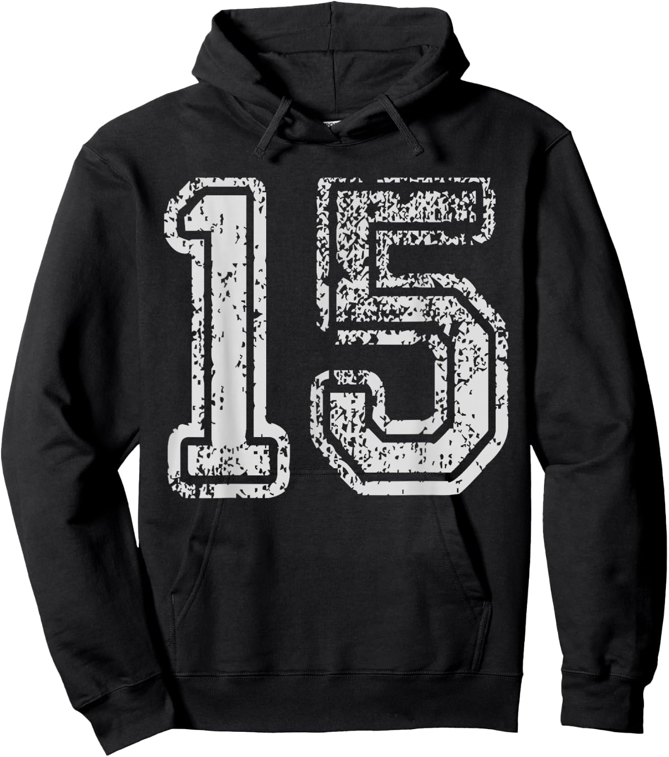 Team Jersey 15 Uniforms Number Fifteen School Sport Birthday Hoodie - Hoodie | Black