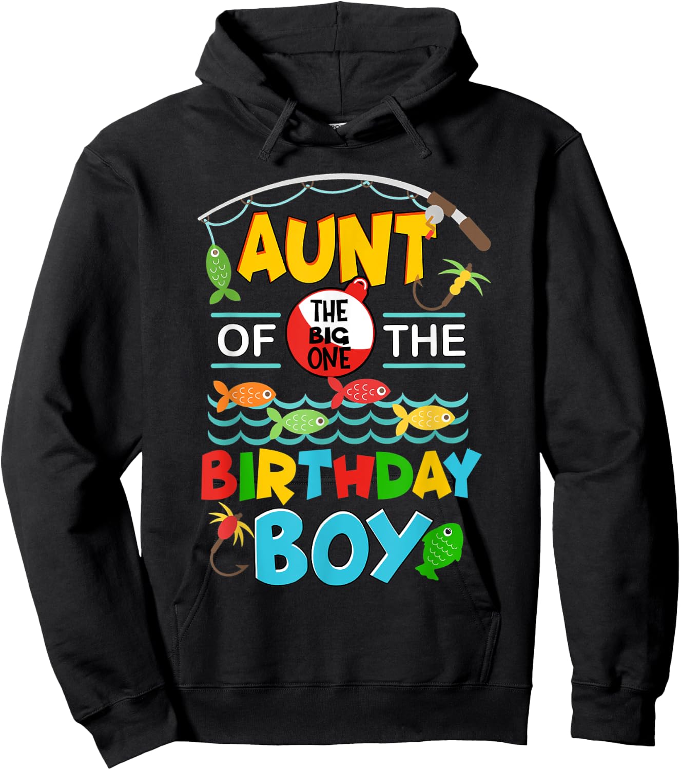O Fish Ally One Birthday Outfit Aunt Of The Birthday Boy Hoodie - Hoodie | Black