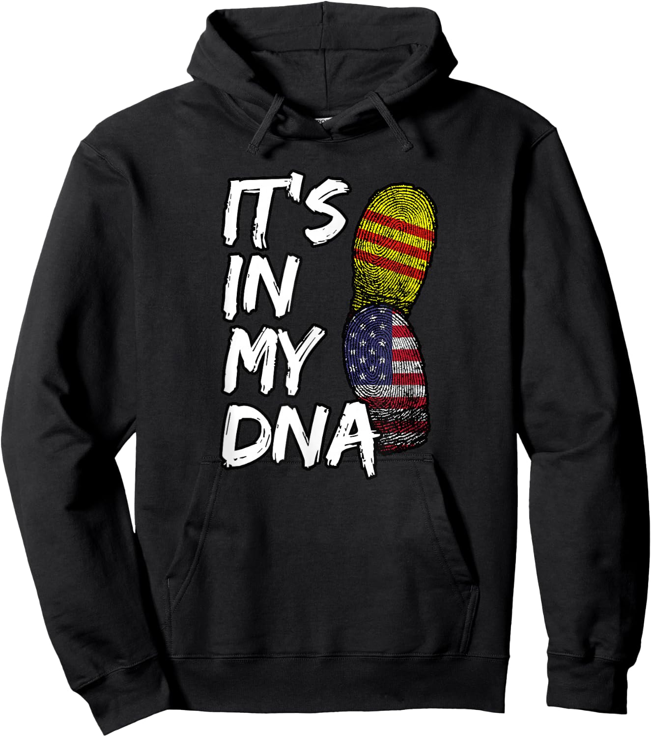 South Vietnam Vietnamese America American USA My DNA Flag Hoodie - Hoodie | Black