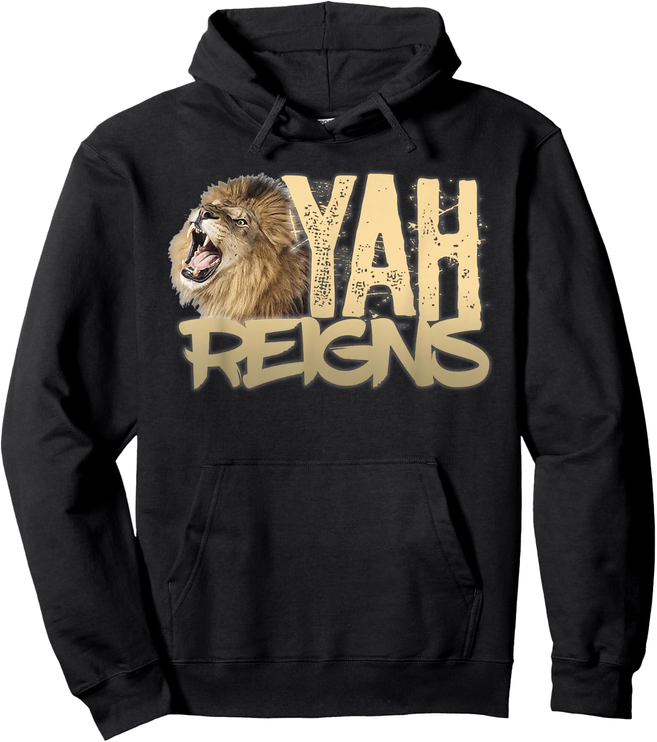 Hebrew Israelite Clothing Judah Yah Reigns Torah Lion Bible Hoodie - Hoodie | Black
