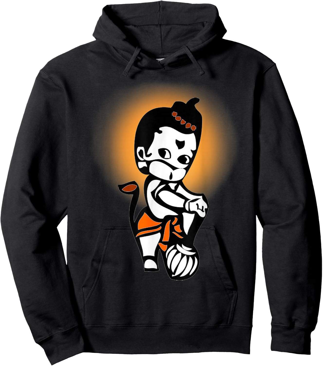 Cute Baby Lord Hanuman Hoodie - Hoodie | Black