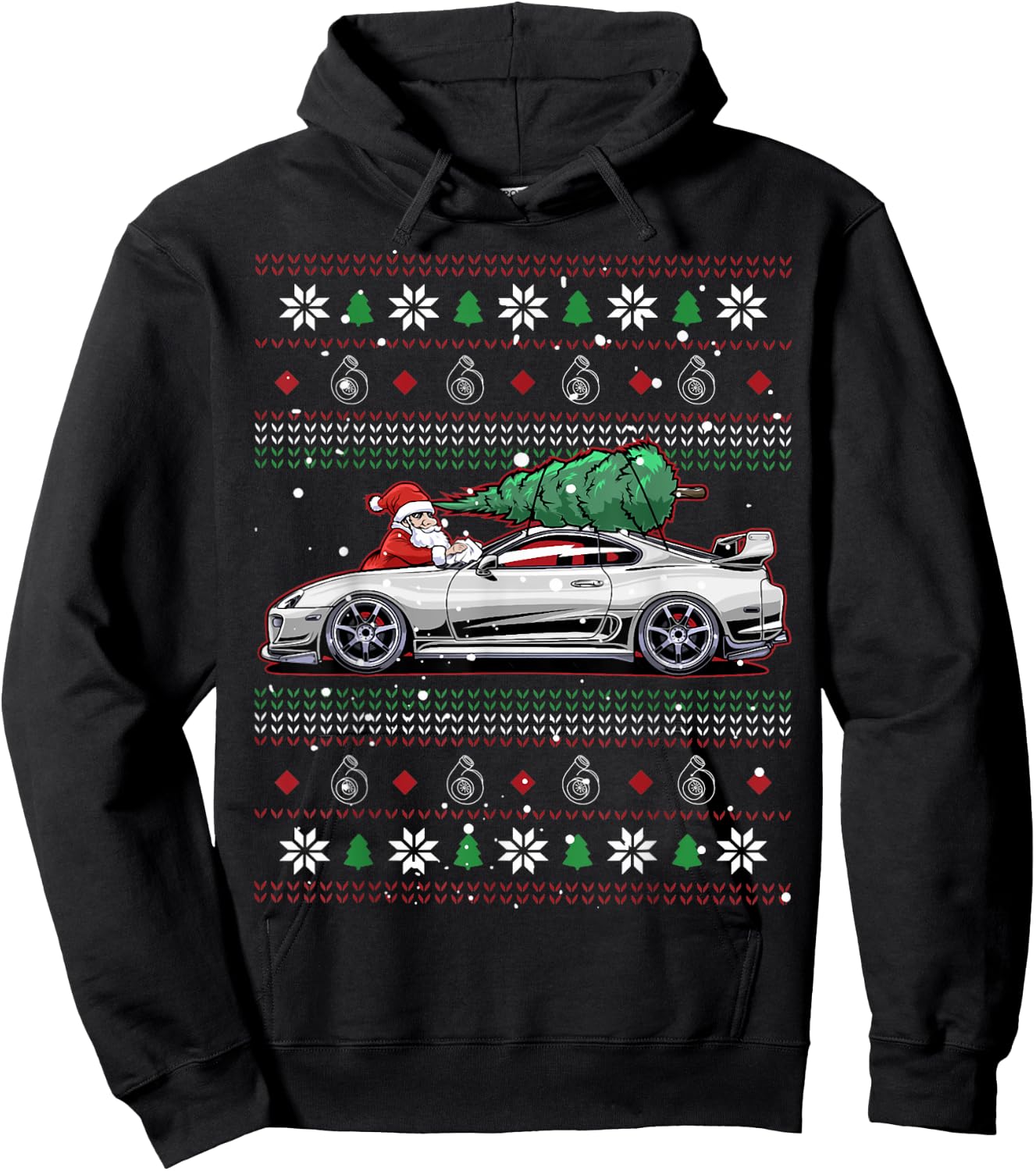 MK5 MK3 MK4 jzx100 Christmas Cars Hoodie - Hoodie | Black