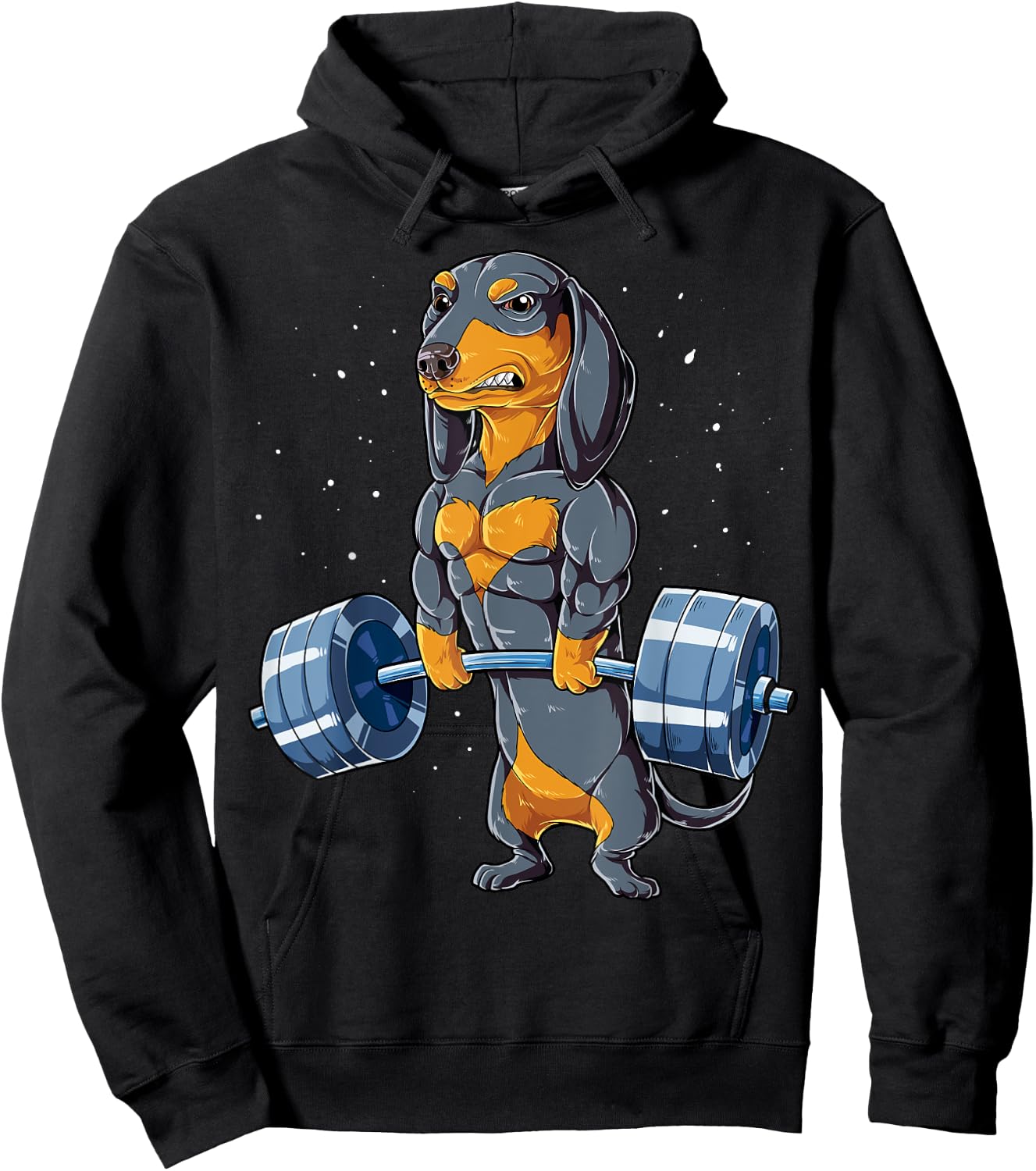 Dachshund Weightlifting Funny Deadlift Men Fitness Gym Gift Hoodie - Hoodie | Black