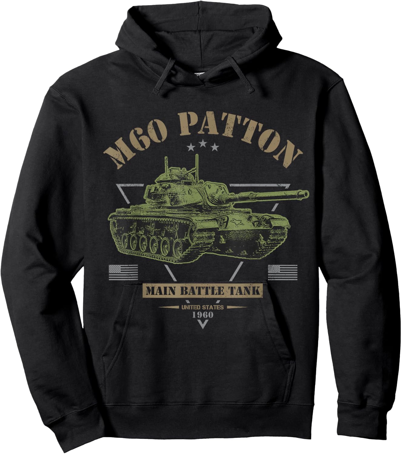 M60 Patton Tank Hoodie - Hoodie | Black
