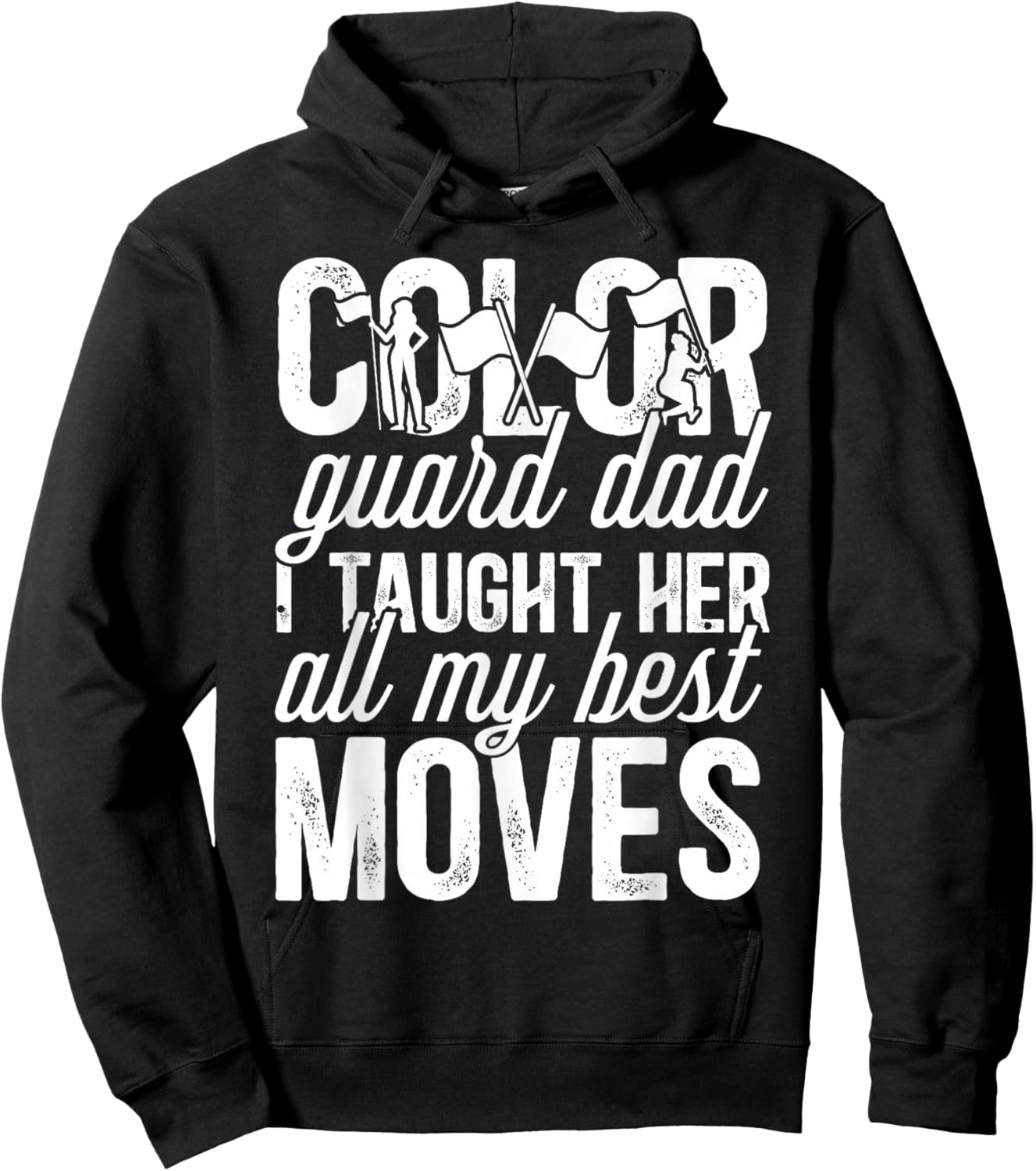 Guard Dad Funny Color Guard Father Color Guard Dad Hoodie - Hoodie | Black