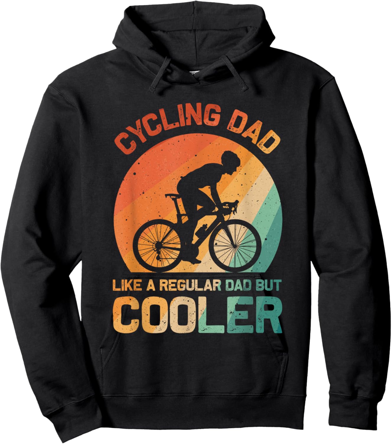Cycling Dad Art Father Biking Cyclist Road Cycling Hoodie - Hoodie | Black