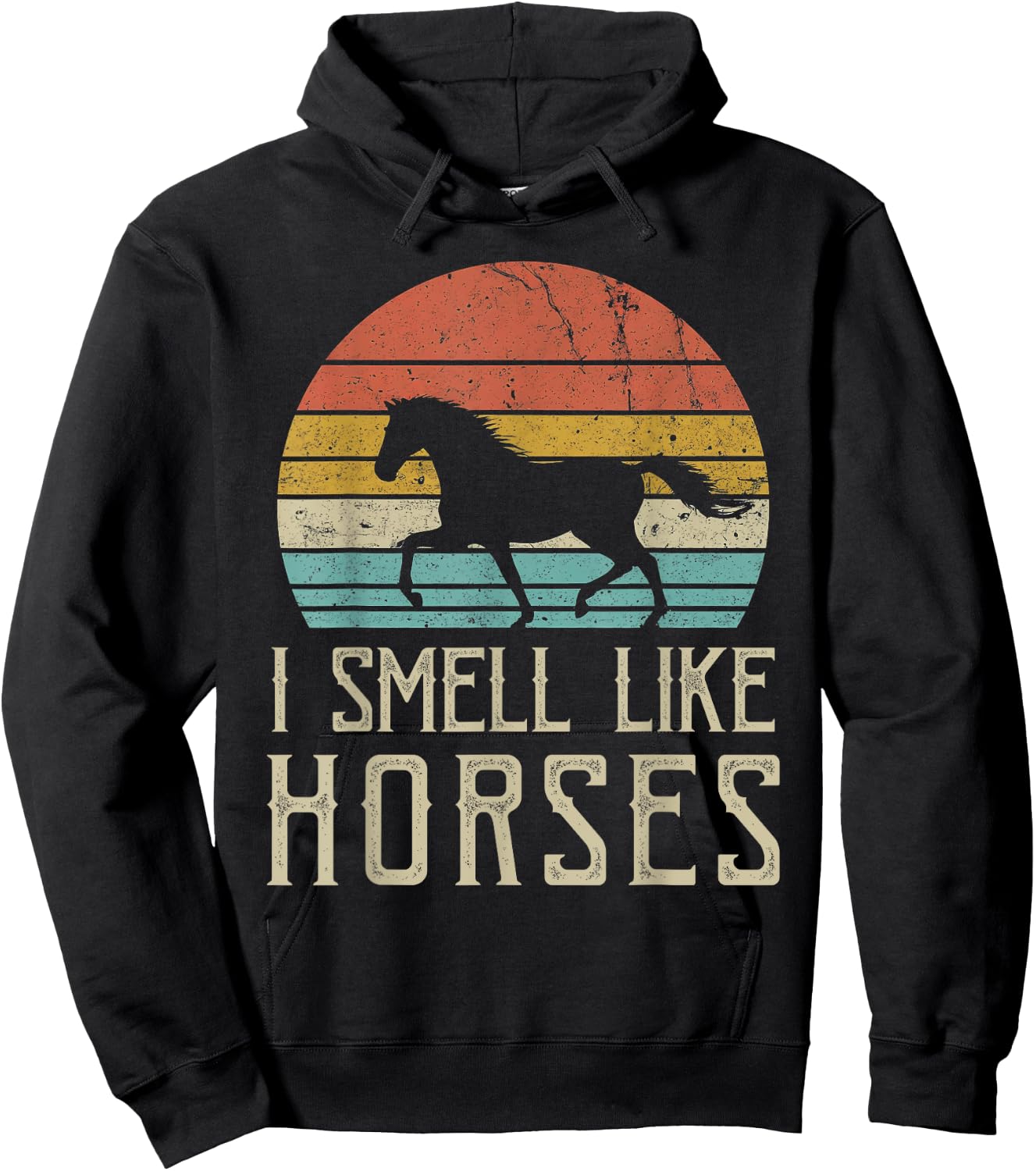 Yes I smell like horses Cute Funny Vintage Horses Lover Hoodie - Hoodie | Black