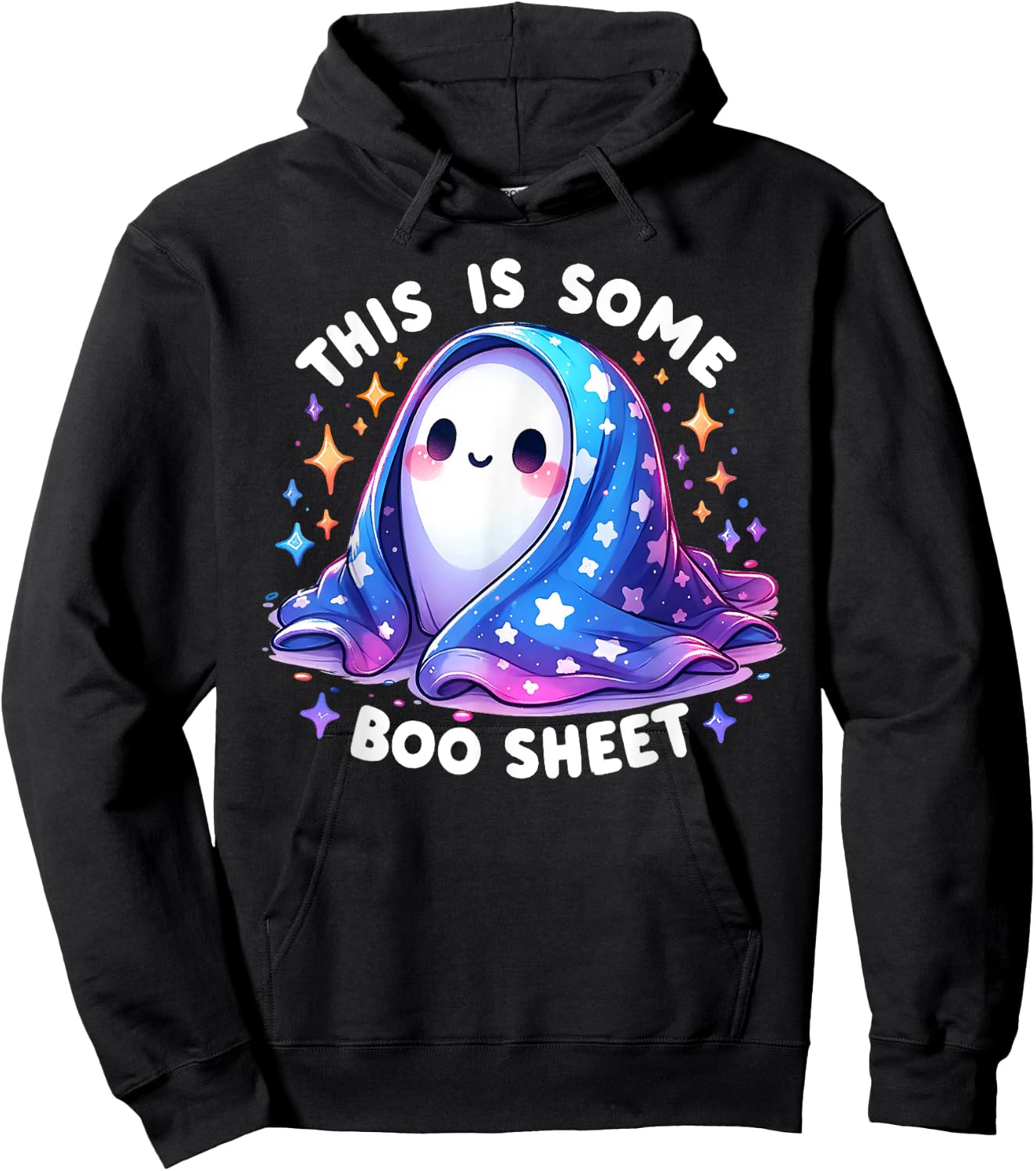 This Is Some Boo Sheet Funny Ghost Spooky Season Halloween Hoodie - Hoodie | Black
