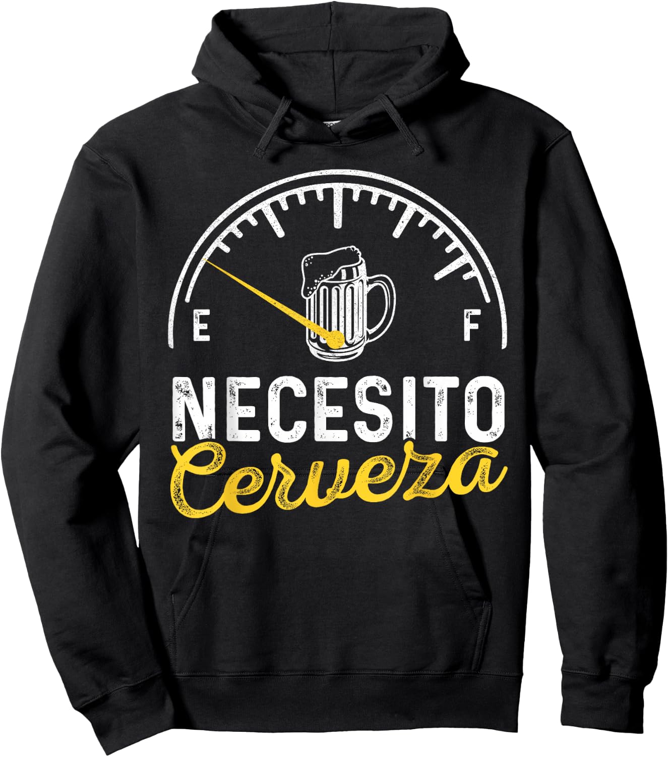 Necesito Cerveza Funny Sayings Mexican I Need Beer Party Hoodie - Hoodie | Black
