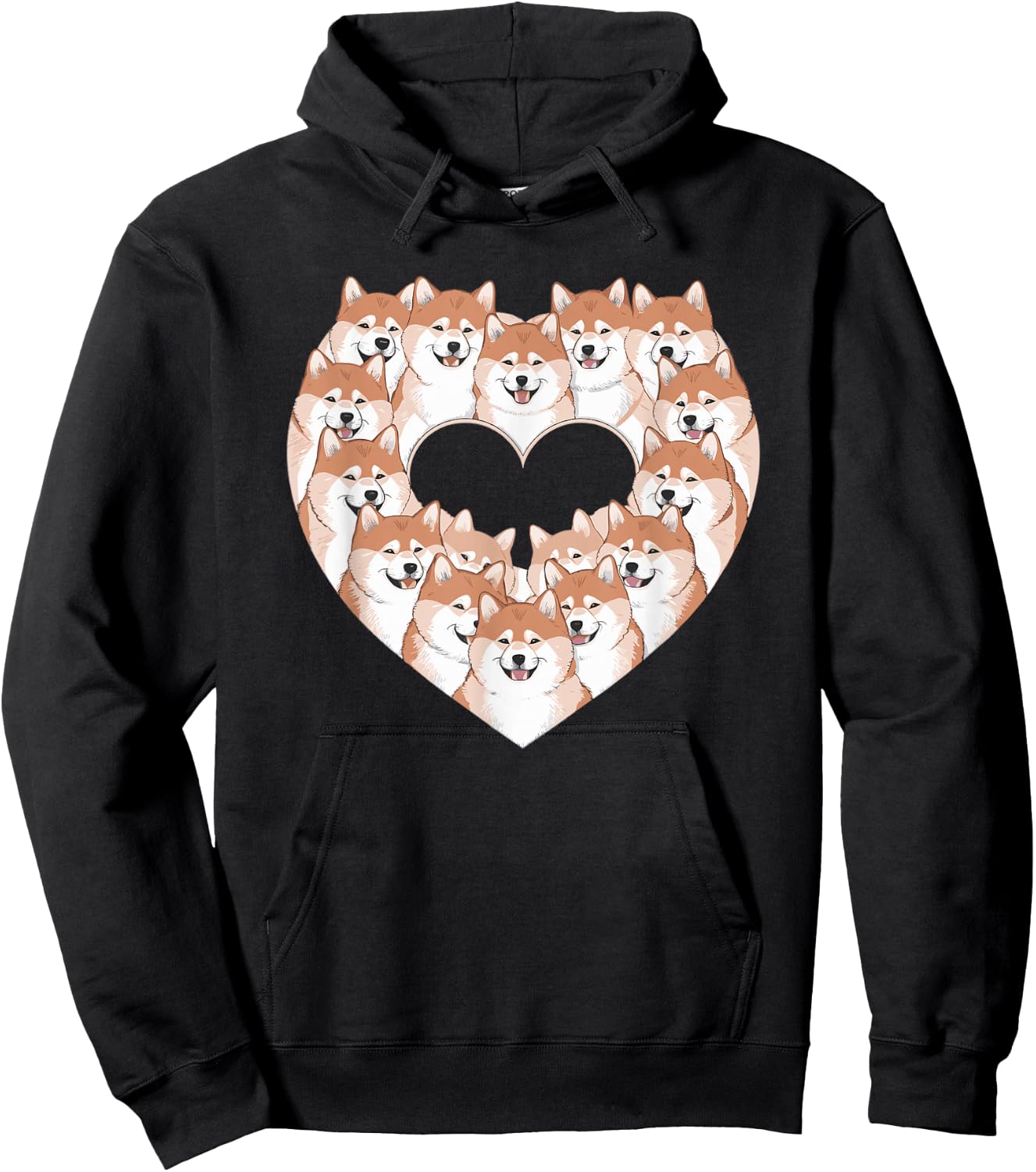 Heart Akita Inu Akitas Hoodie - Hoodie | Black