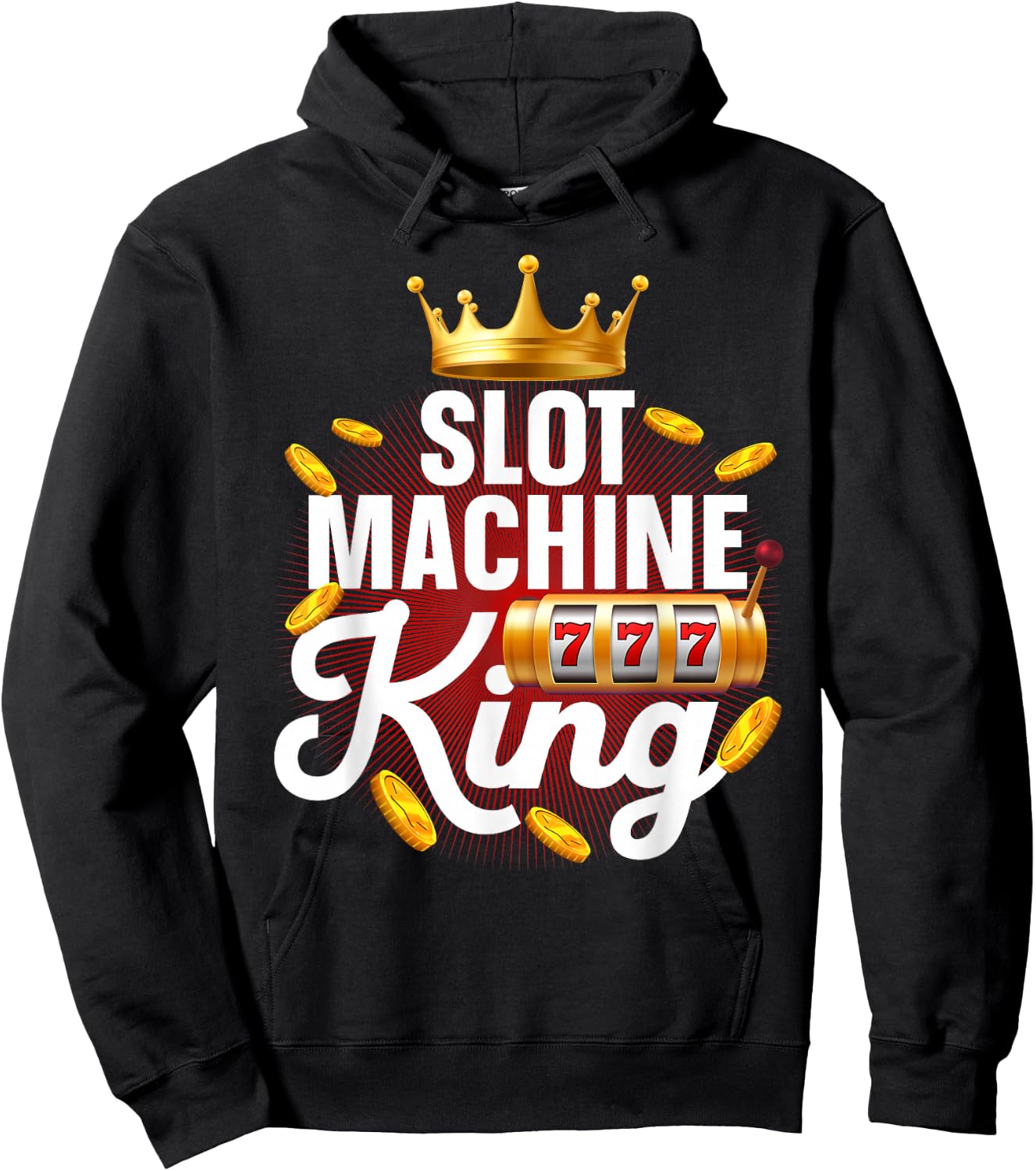 Best Slot Machine King Art Boys Casino Slot Machine Hoodie - Hoodie | Black