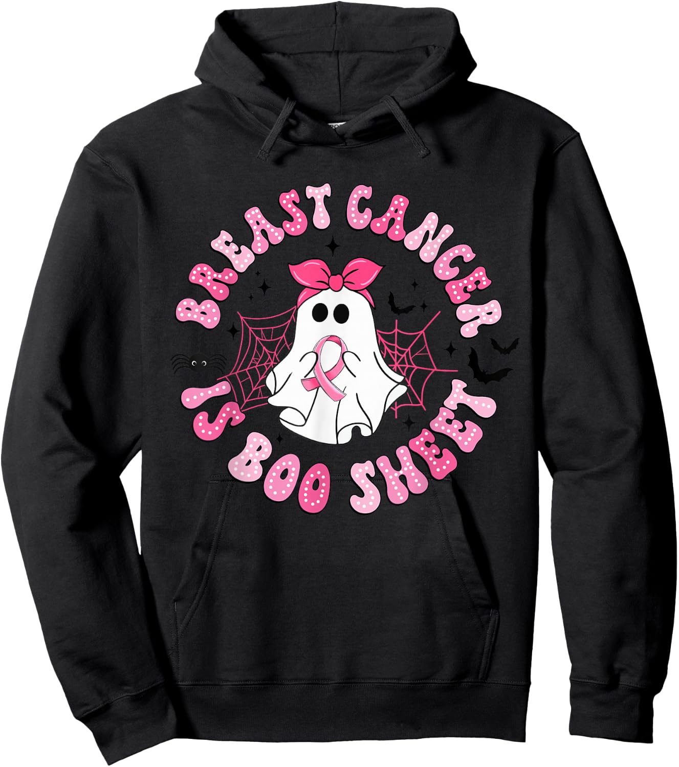 Breast Cancer Is Boo Sheet Boo Ghost Happy Halloween Hoodie - Hoodie | Black