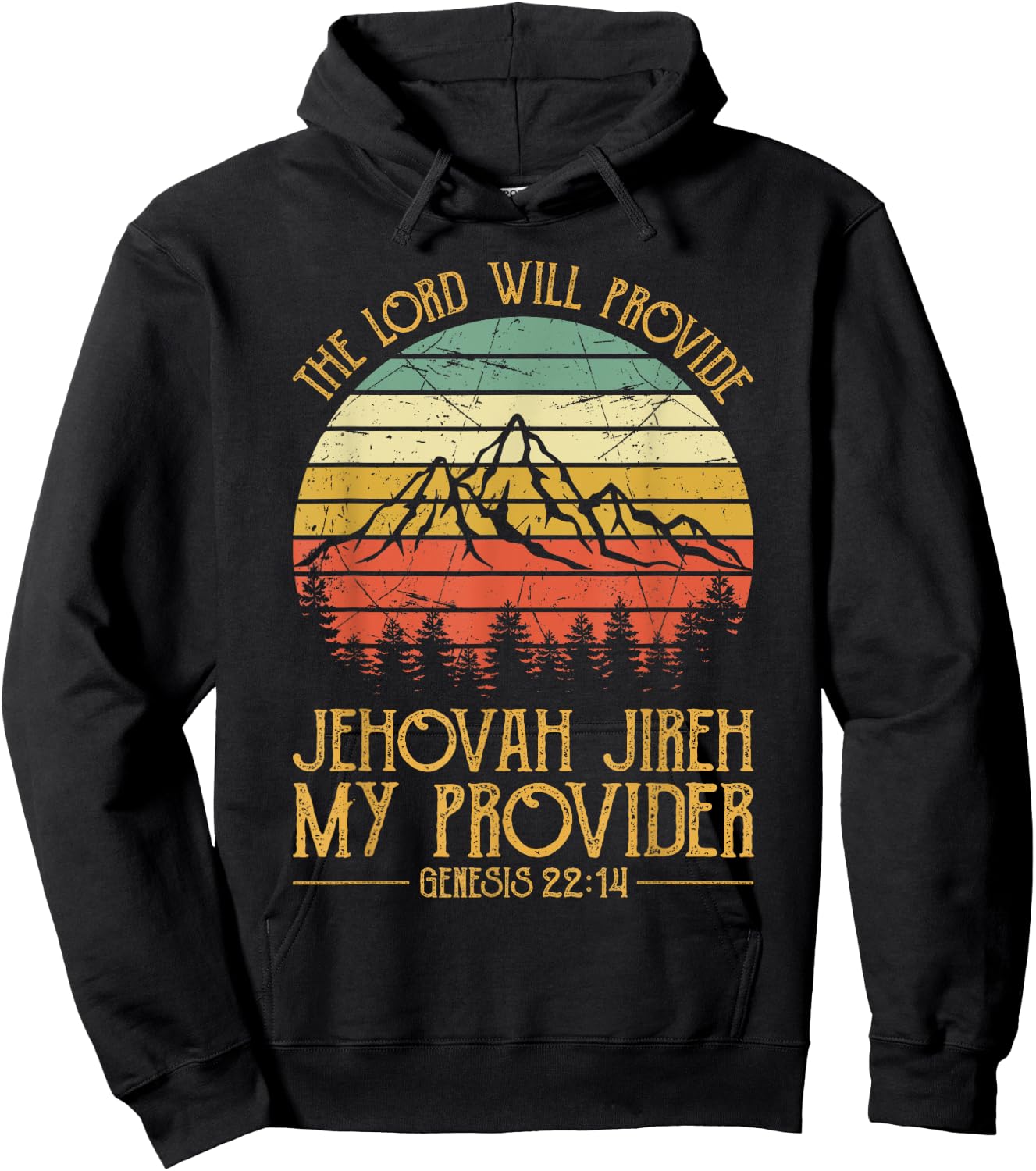 Jehovah Jireh My Provider Kids Christian Hoodie - Hoodie | Black