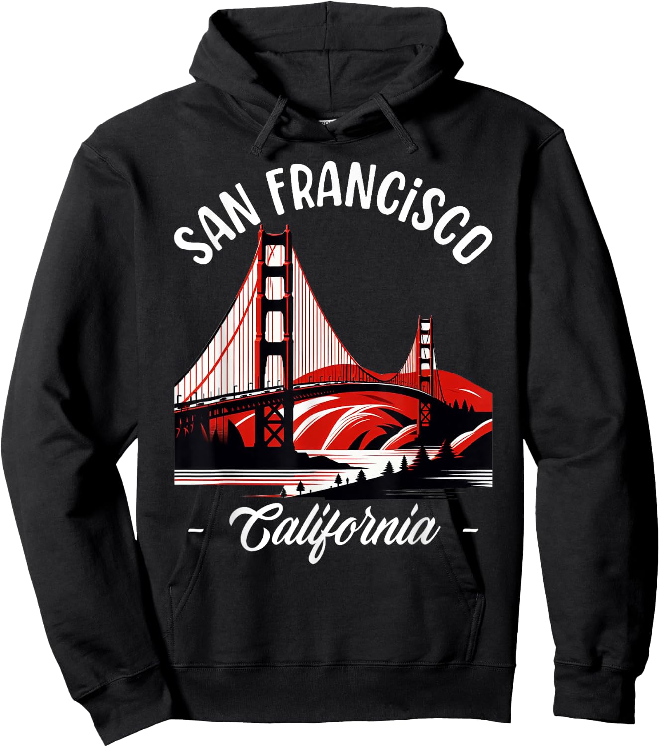 Golden Gate Bridge San Francisco California USA Golden Gate Hoodie - Hoodie | Black