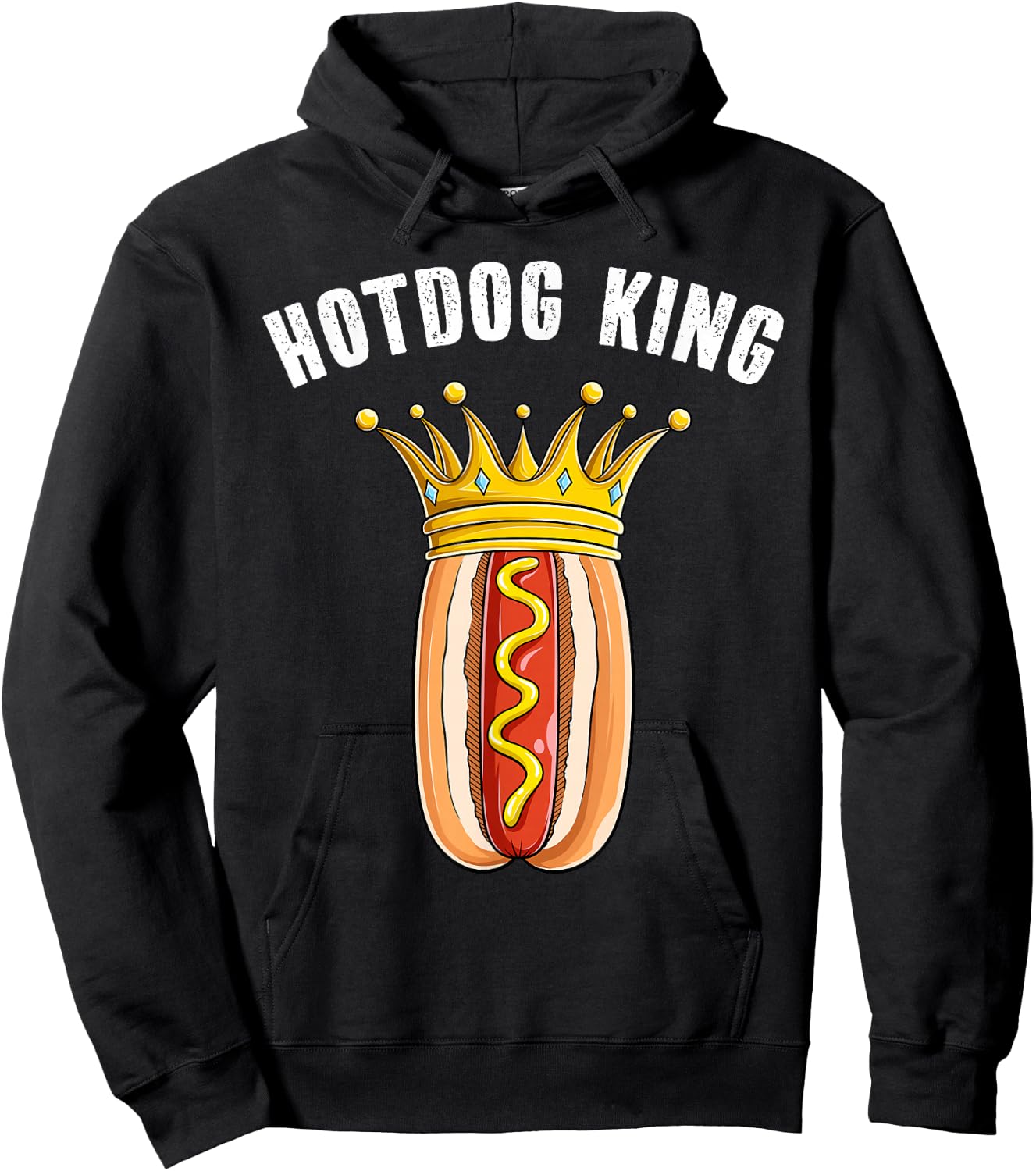 Hotdog King Cool Sausage Hot dog Food Lover Men Boys Hoodie - Hoodie | Black
